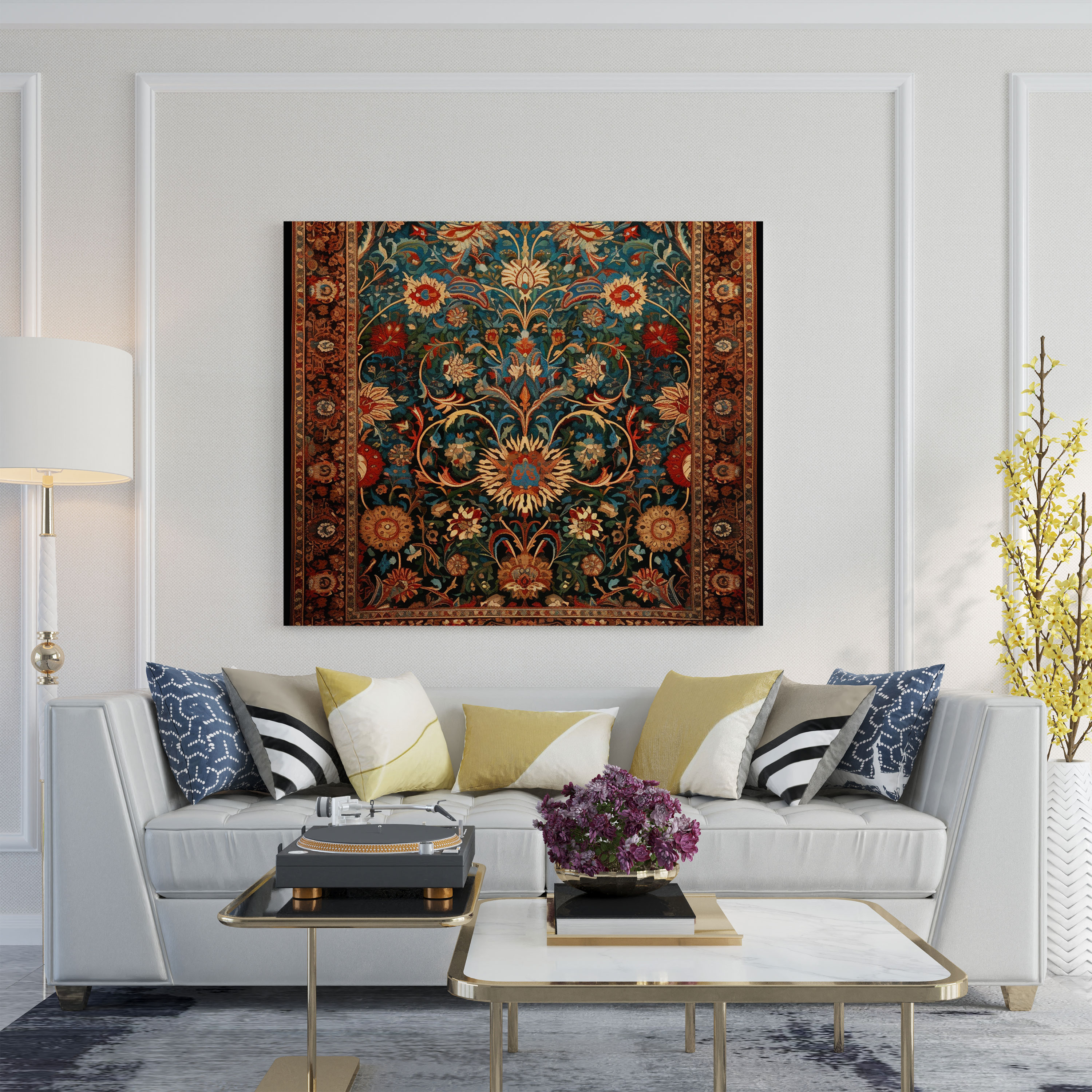 Ornate Ottoman Carpet Canvas Print