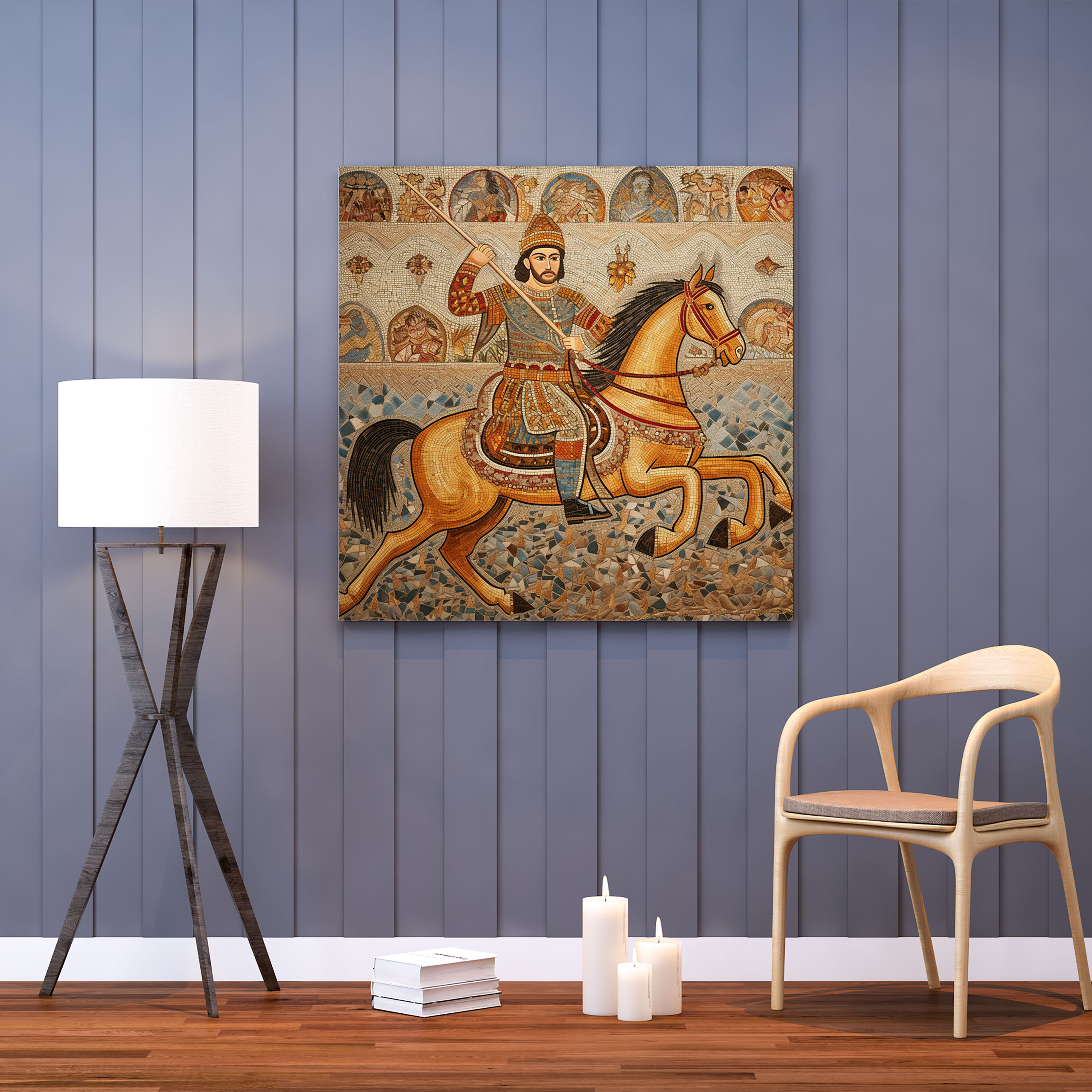 Golden Ottoman Mosaic Canvas Print