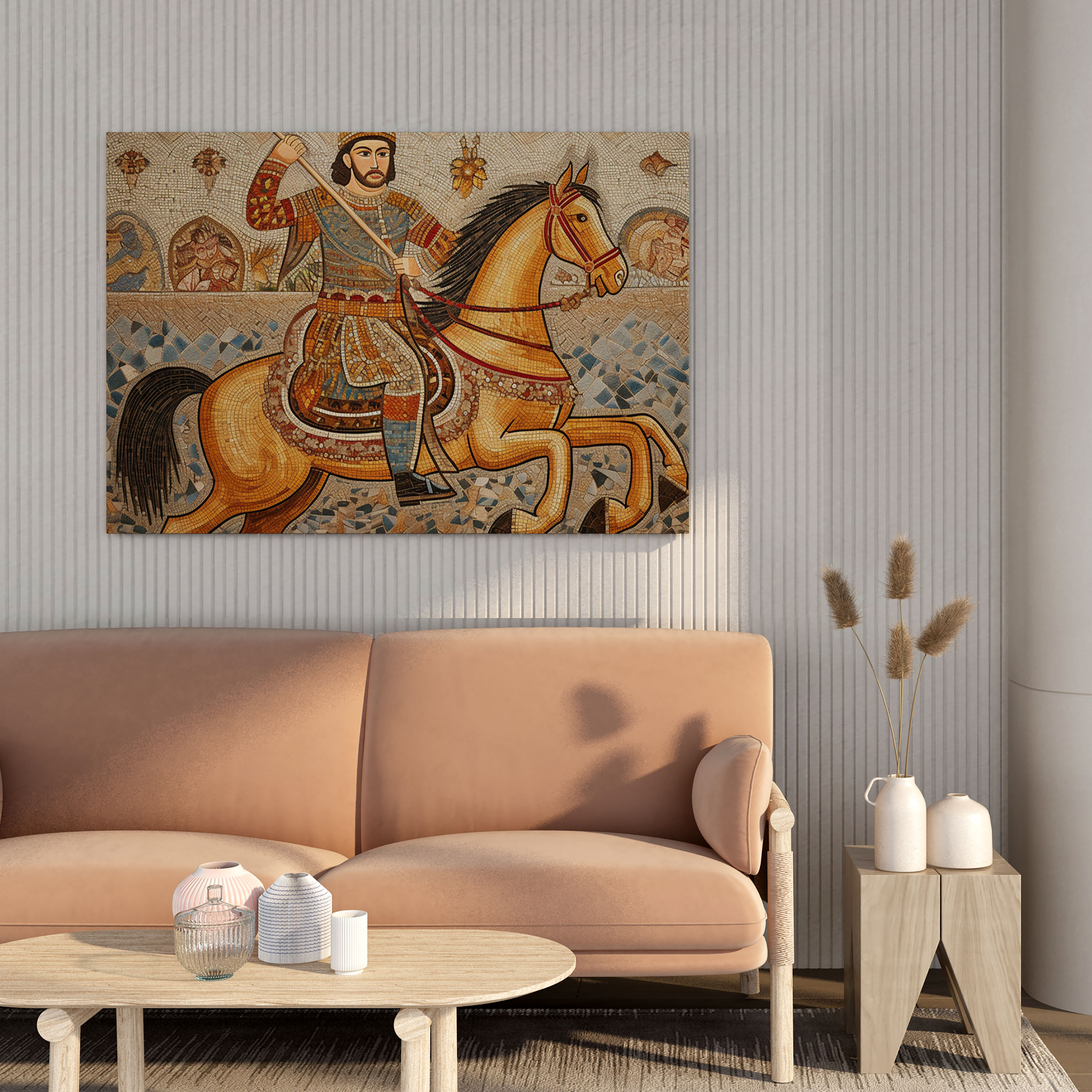Golden Ottoman Mosaic Canvas Print