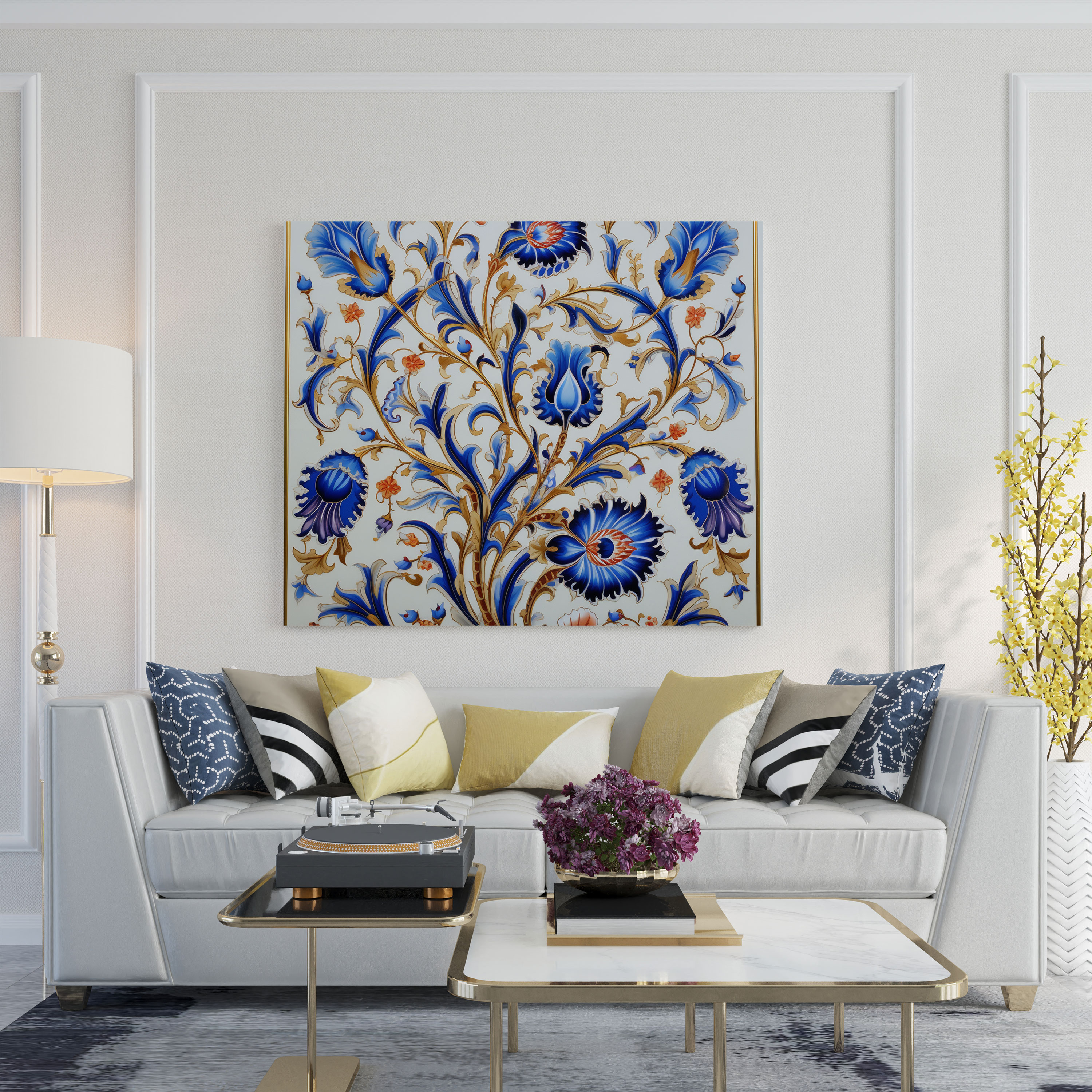 Symbolic Ottoman Motifs Canvas Print