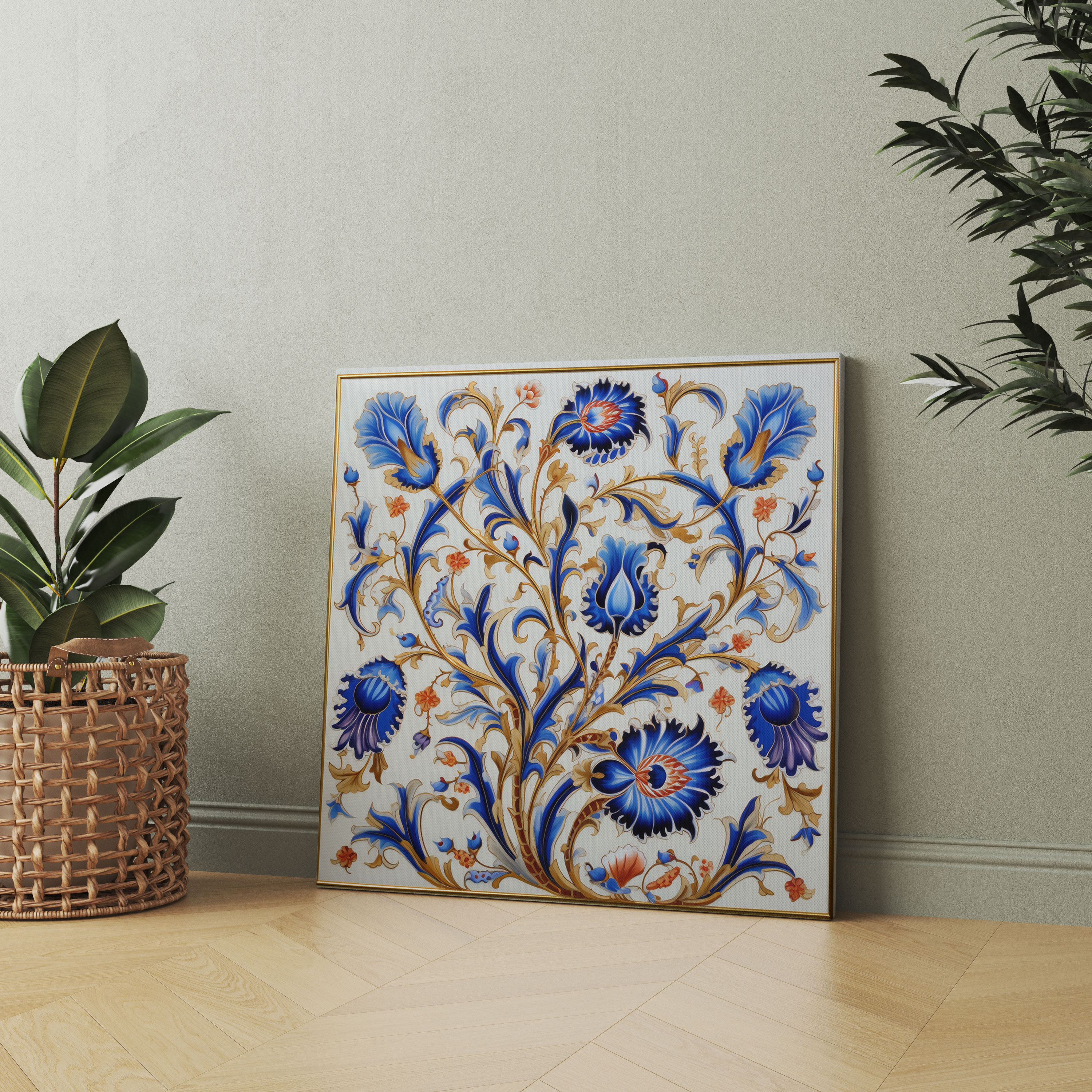 Symbolic Ottoman Motifs Canvas Print