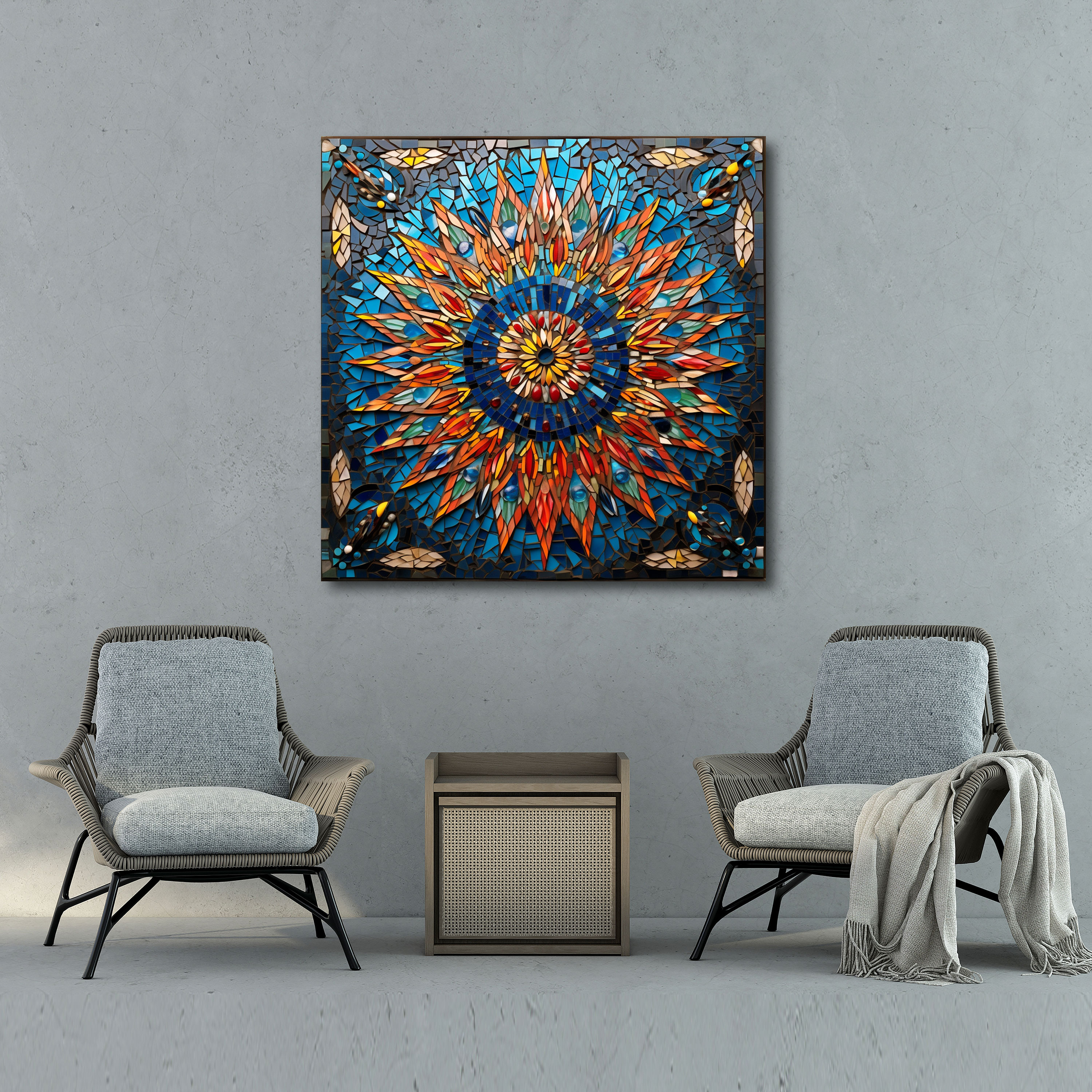 Ottoman Architecture Mosaic Canvas Print