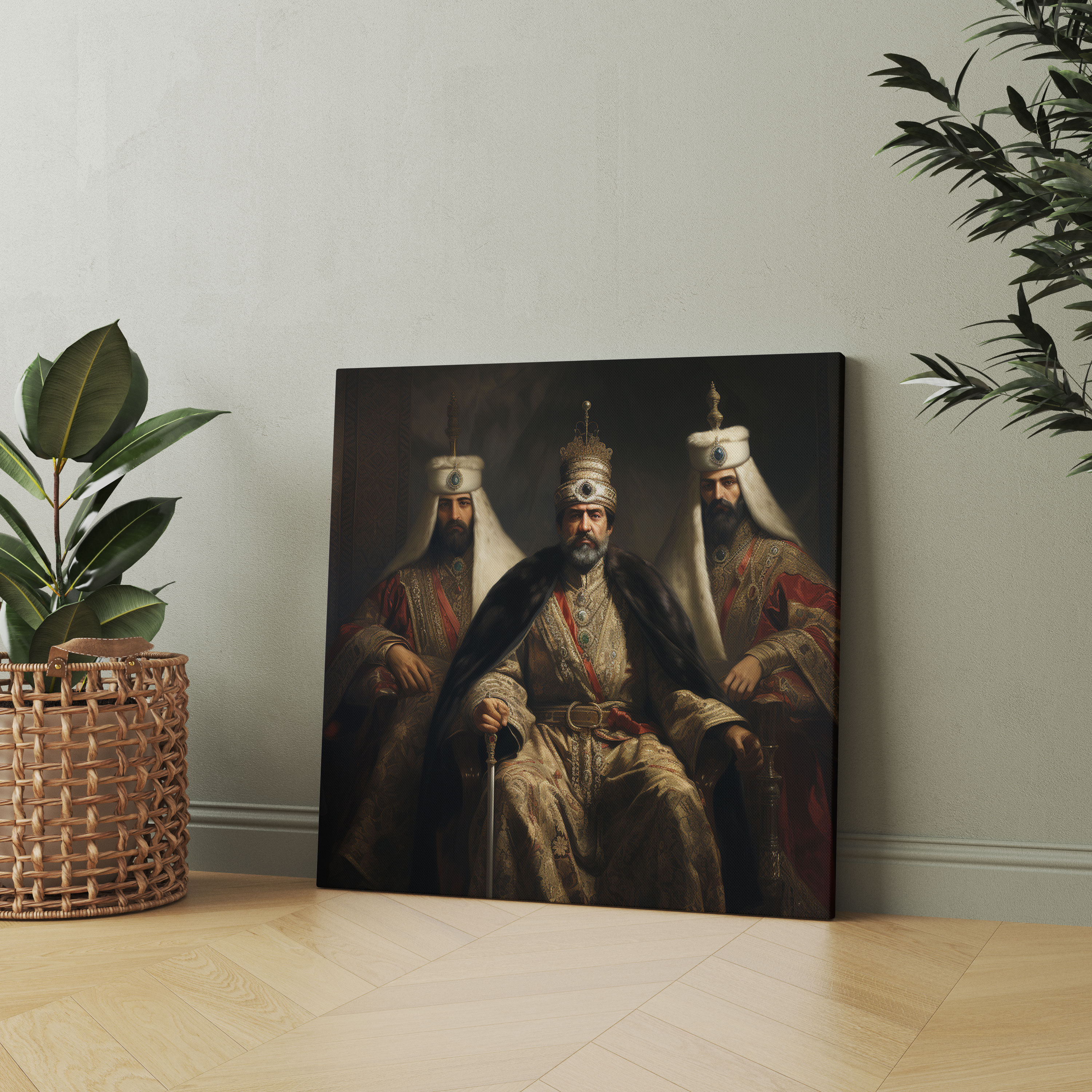 Majestic Portrayal of Ottoman Sultans - Captivating Canvas Print for History Connoisseurs