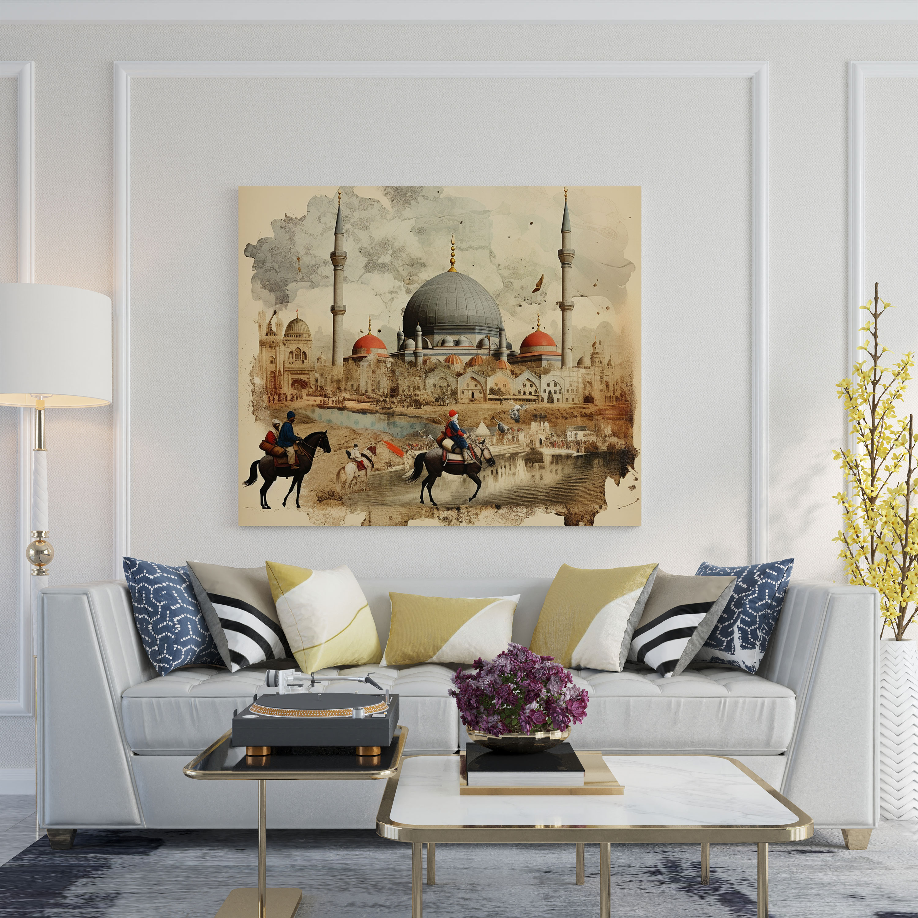 Yüksek Kaliteli Kanvas Tablo - Vintage Osmanlı İmparatorluğu Koleksiyonu - Detaylı Hat Sanatı - Ev Dekorasyonu
