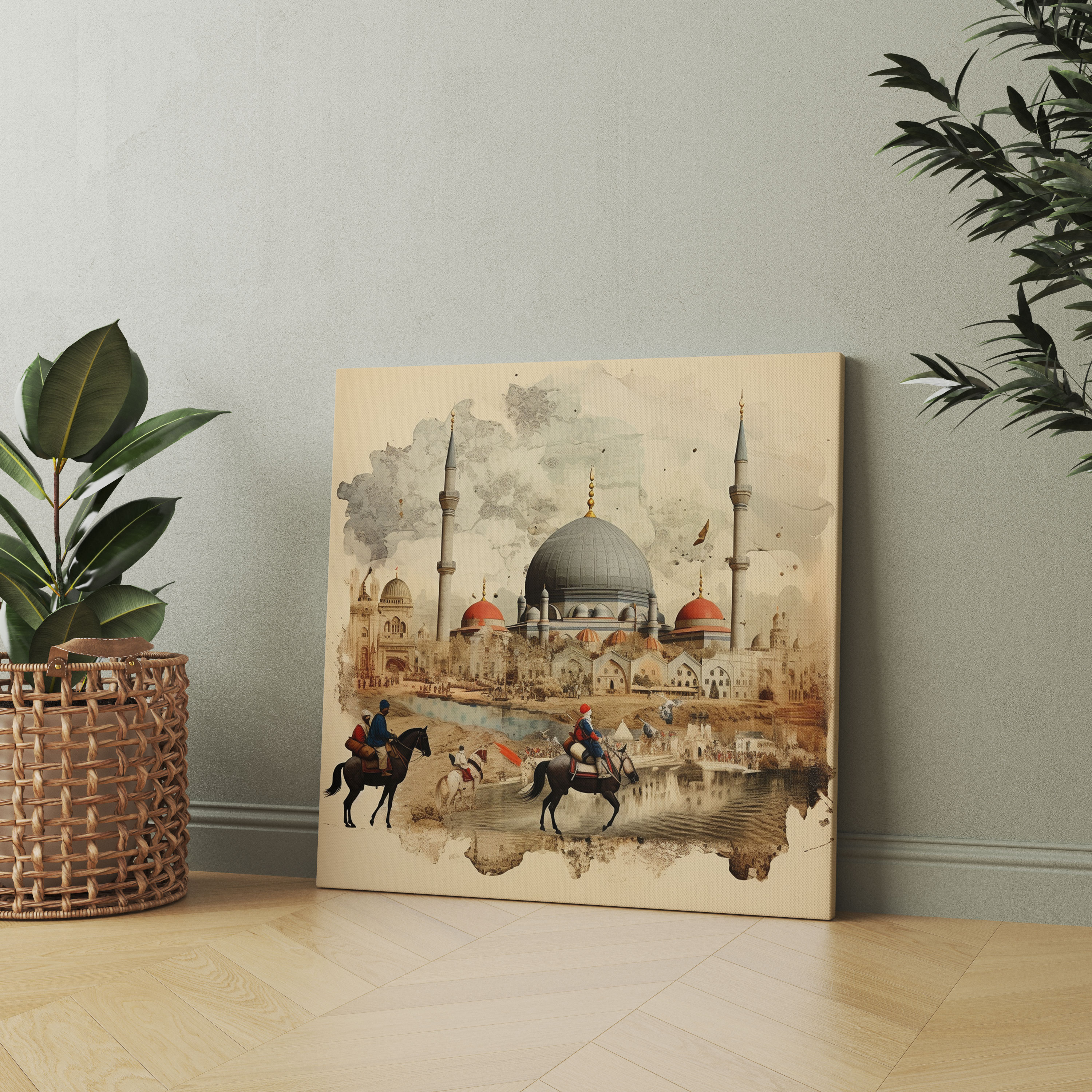 Yüksek Kaliteli Kanvas Tablo - Vintage Osmanlı İmparatorluğu Koleksiyonu - Detaylı Hat Sanatı - Ev Dekorasyonu