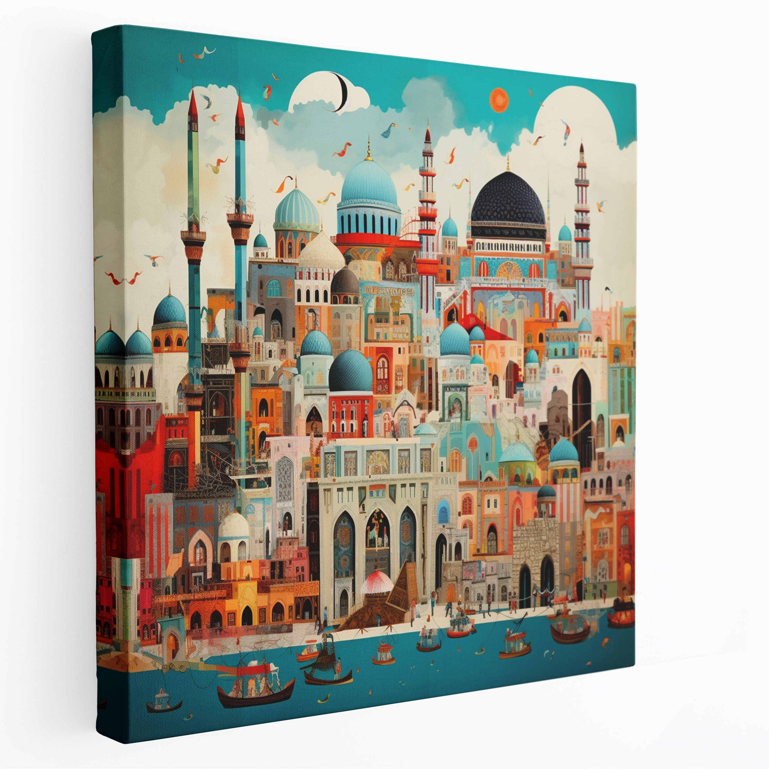 Essence of the Ottoman Empire - Eclectic Collage Canvas Wall Art