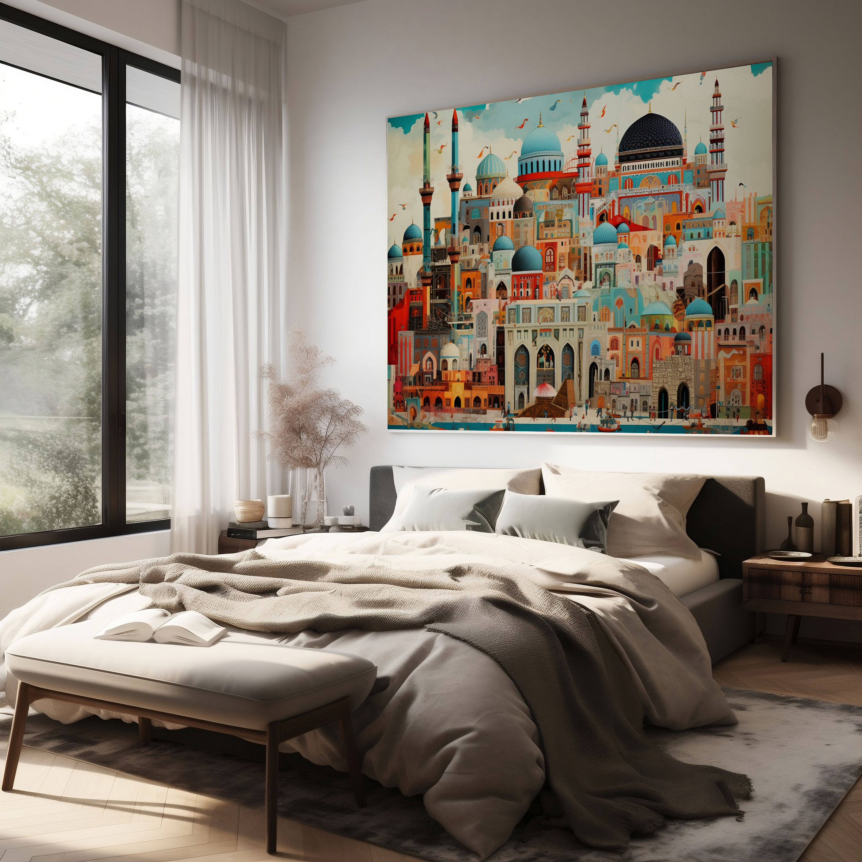 Essence of the Ottoman Empire - Eclectic Collage Canvas Wall Art