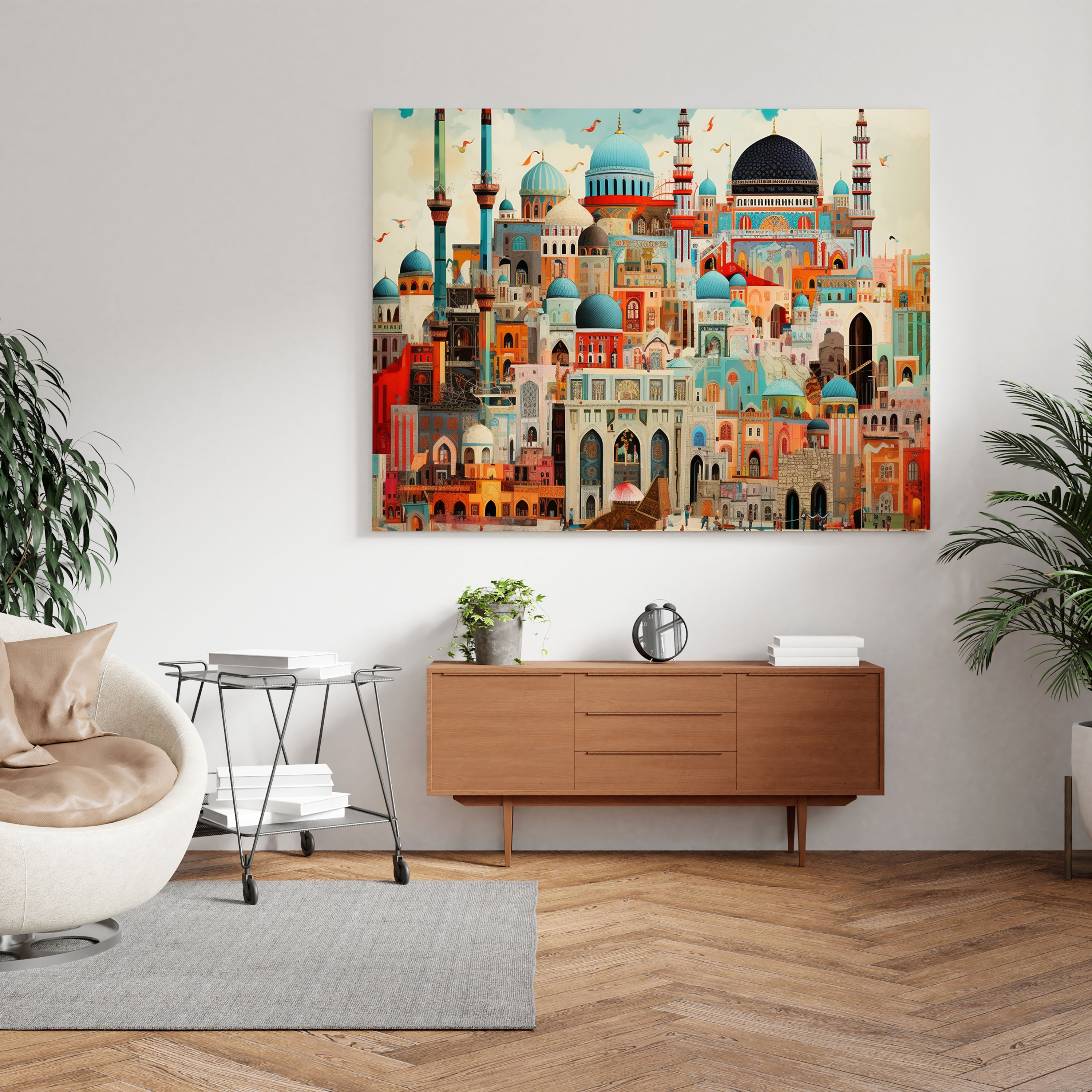 Essence of the Ottoman Empire - Eclectic Collage Canvas Wall Art