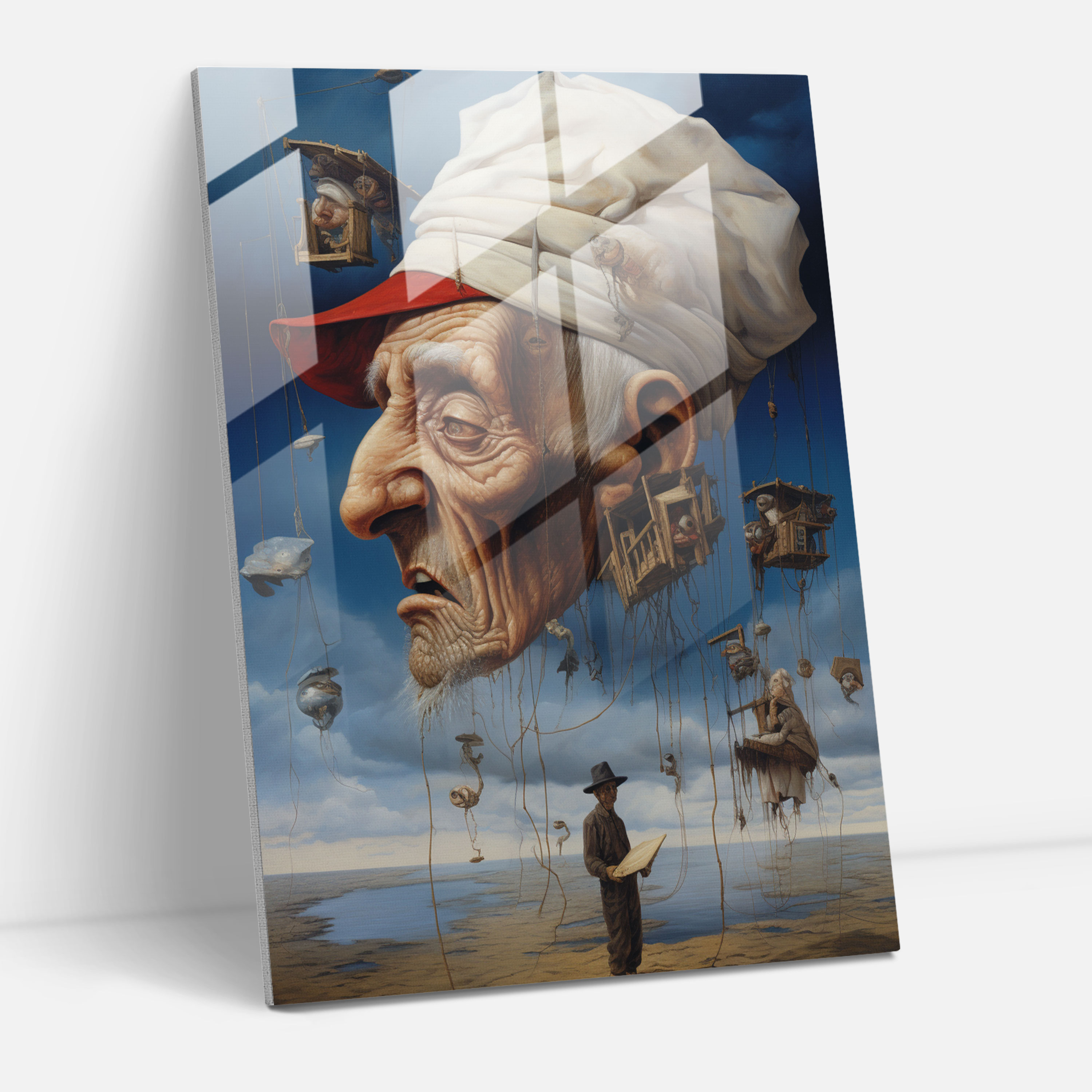 Old Peoples Glass Art - Old Peoples, Modern Art, Old Peoples, Wall Decoration