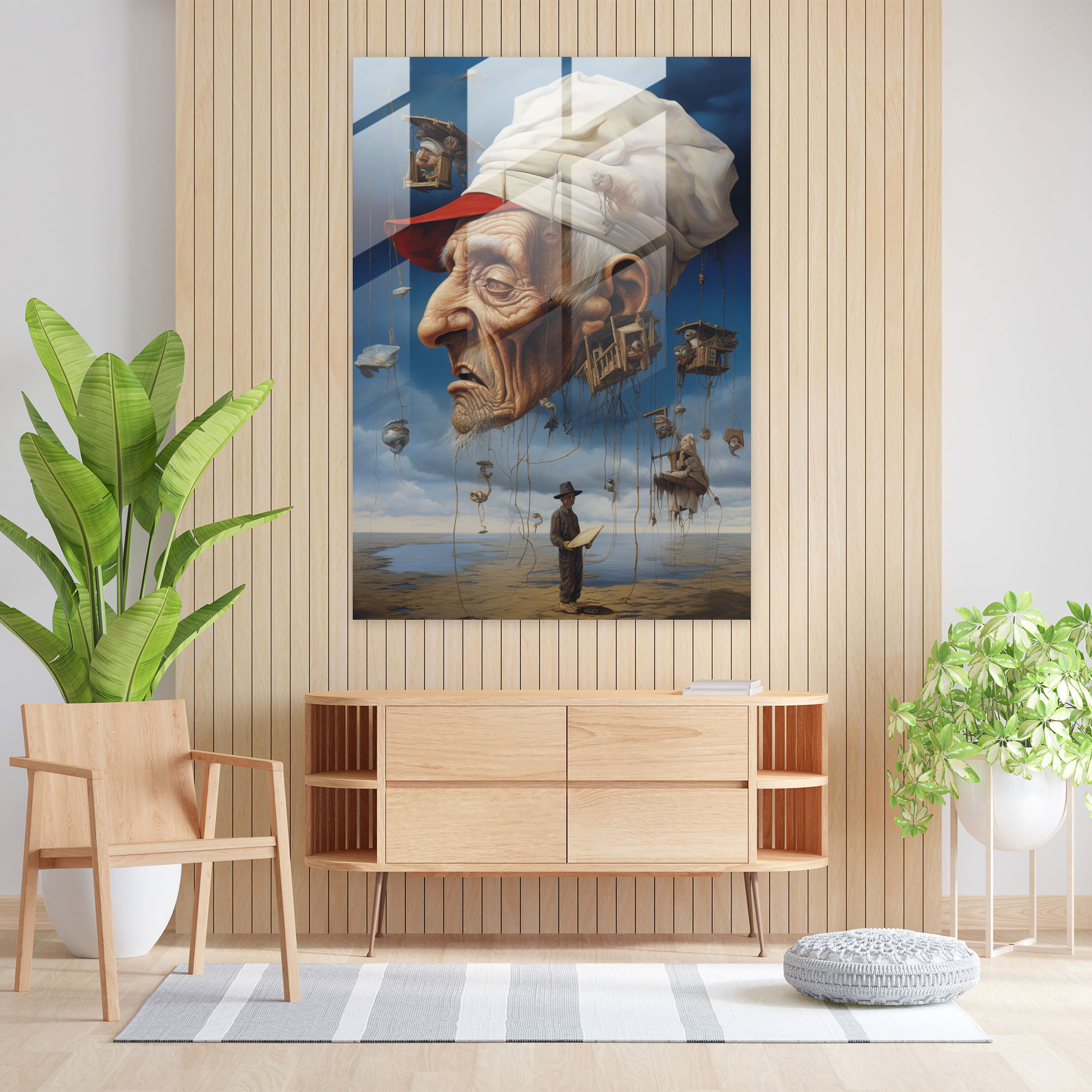 Old Peoples Glass Art - Old Peoples, Modern Art, Old Peoples, Wall Decoration