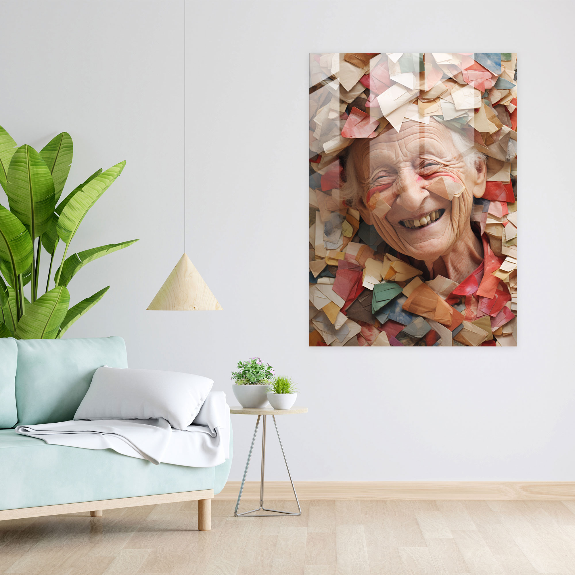 Old Peoples Abstract Art Glass Print - Old Peoples, Glass Wall Art, Abstract Art, Glass Art
