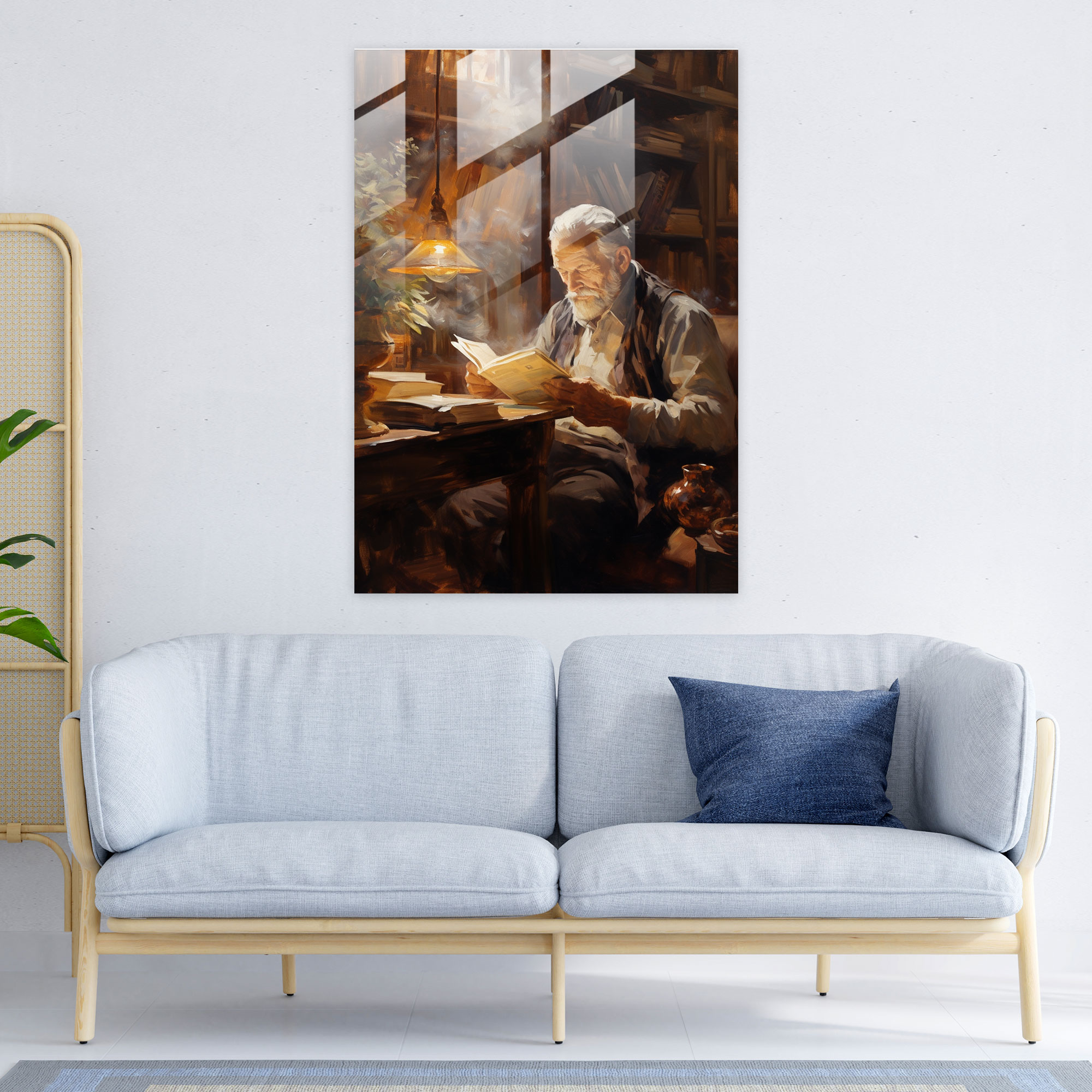 Old Peoples Glass Wall Art - Old Peoples, Glass Print, Aged Man, Old Peoples