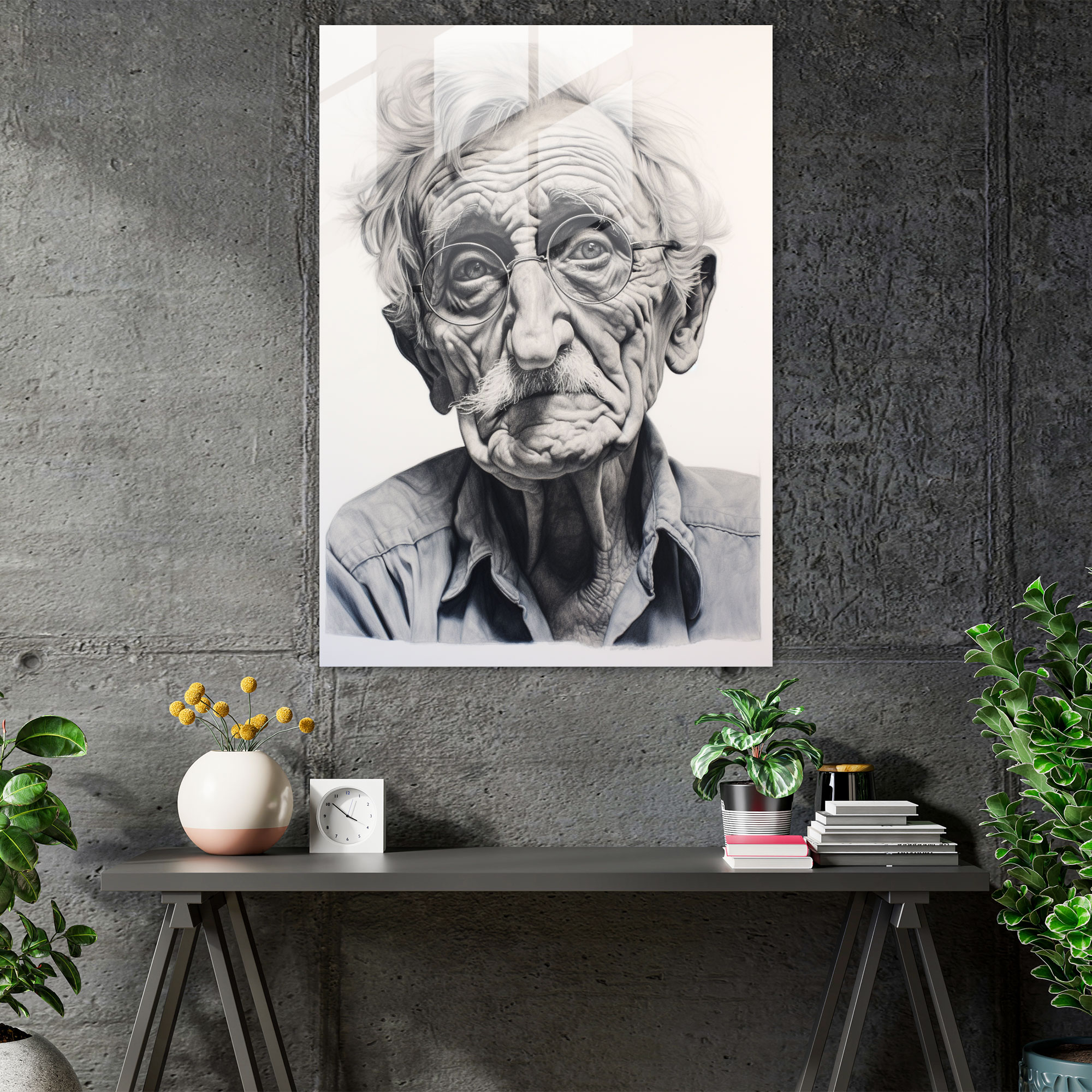 Wrinkles Of Wisdom Glass Print - Old Peoples, Resilience, Aging, Wisdom