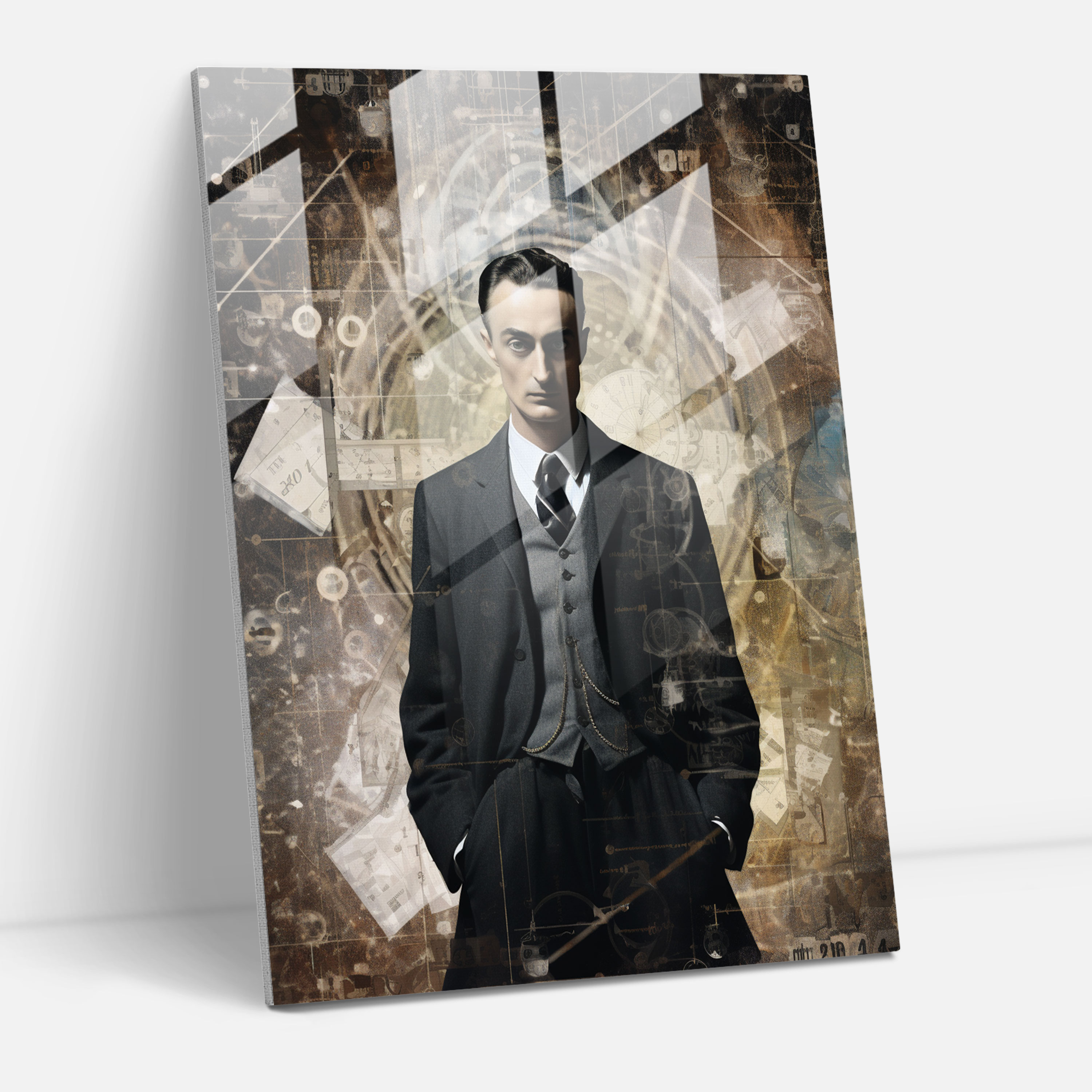 Oppenheimer Glass Wall Art - Oppenheimer, Glass Print, Glass Art, Digital Collage