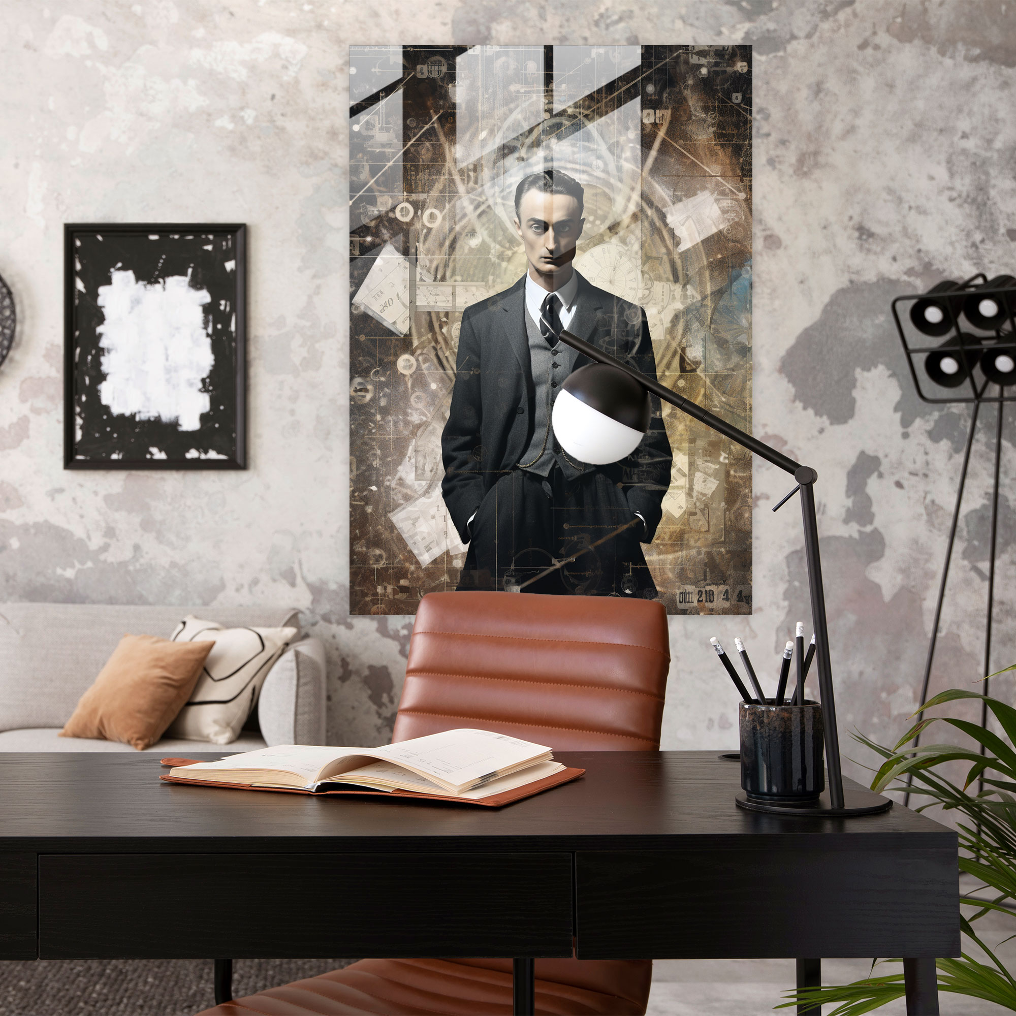 Oppenheimer Glass Wall Art - Oppenheimer, Glass Print, Glass Art, Digital Collage