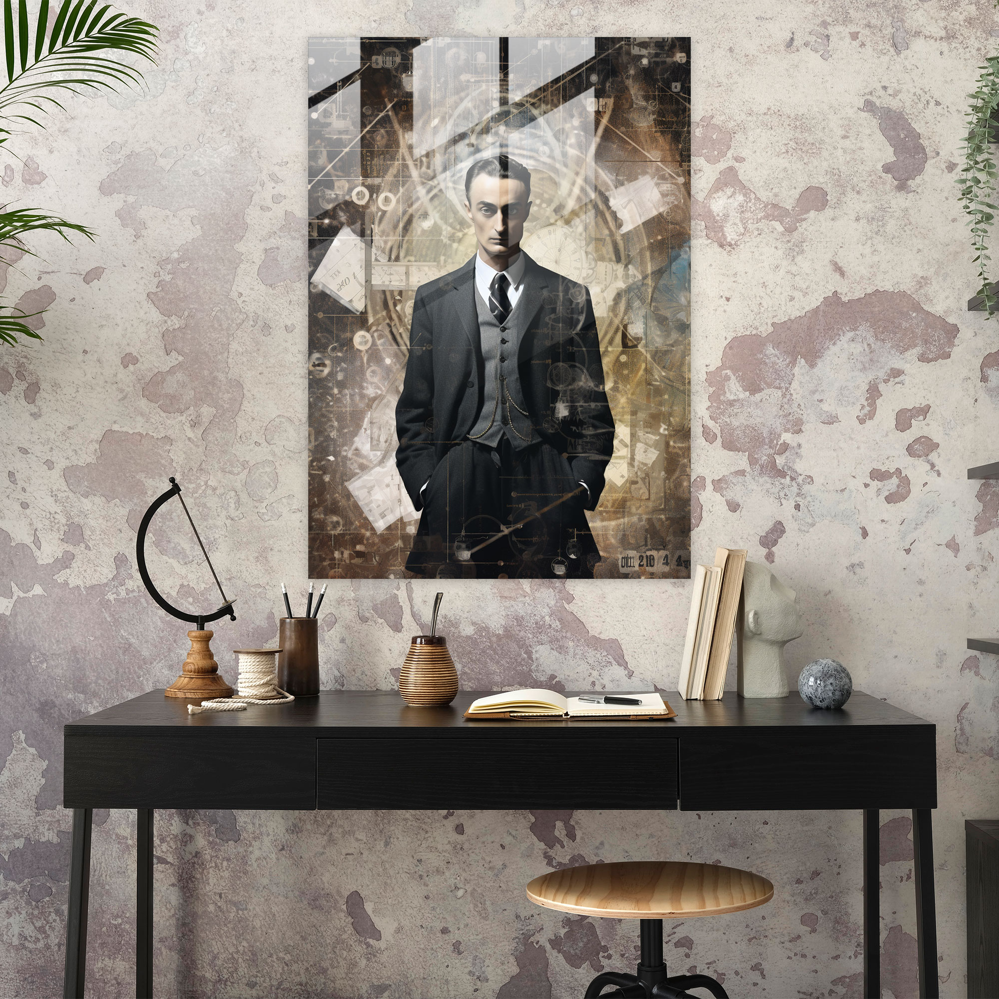 Oppenheimer Glass Wall Art - Oppenheimer, Glass Print, Glass Art, Digital Collage