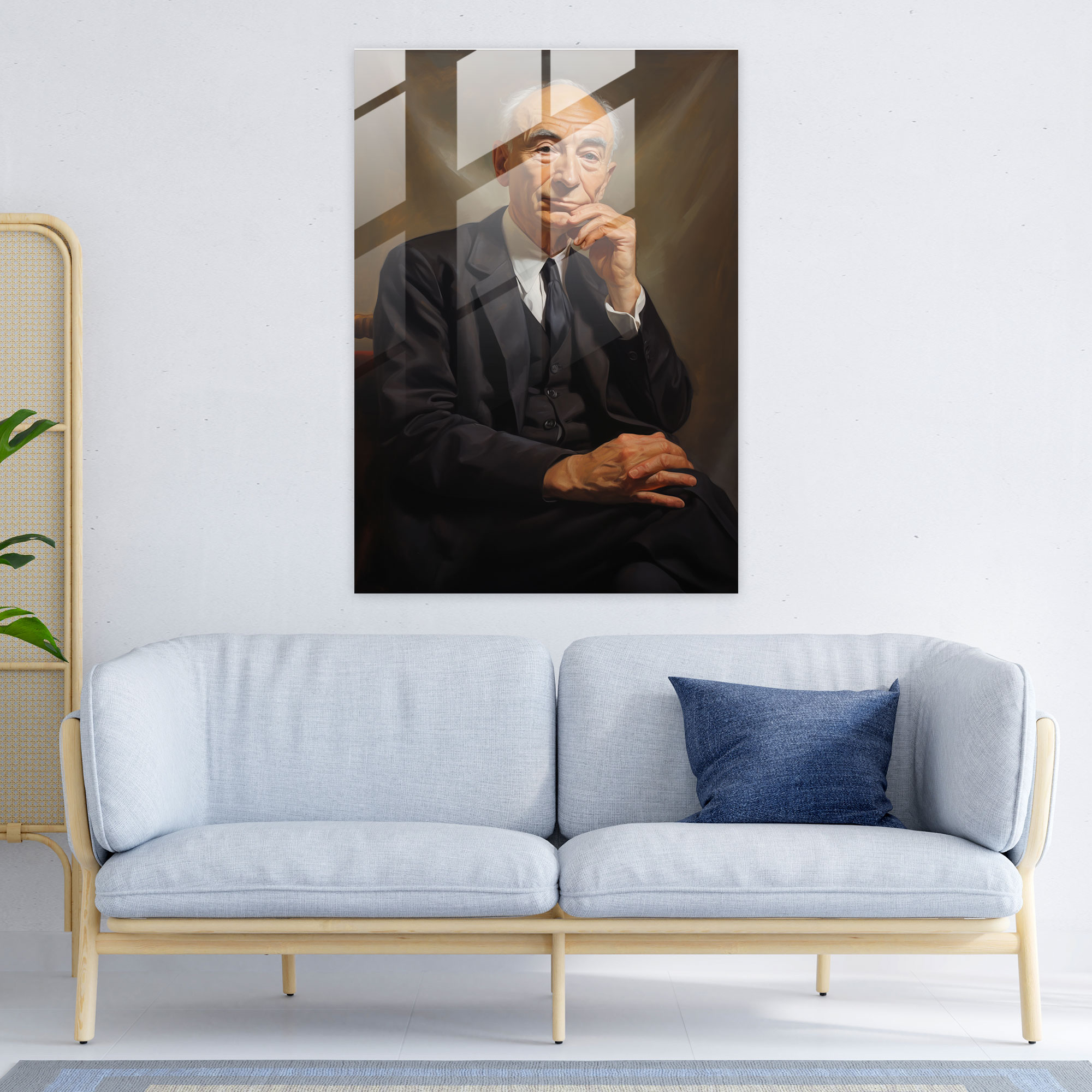 Oppenheimer Home Decoration - Oppenheimer, Realistic Portrait, Wall Decoration, Glass Print