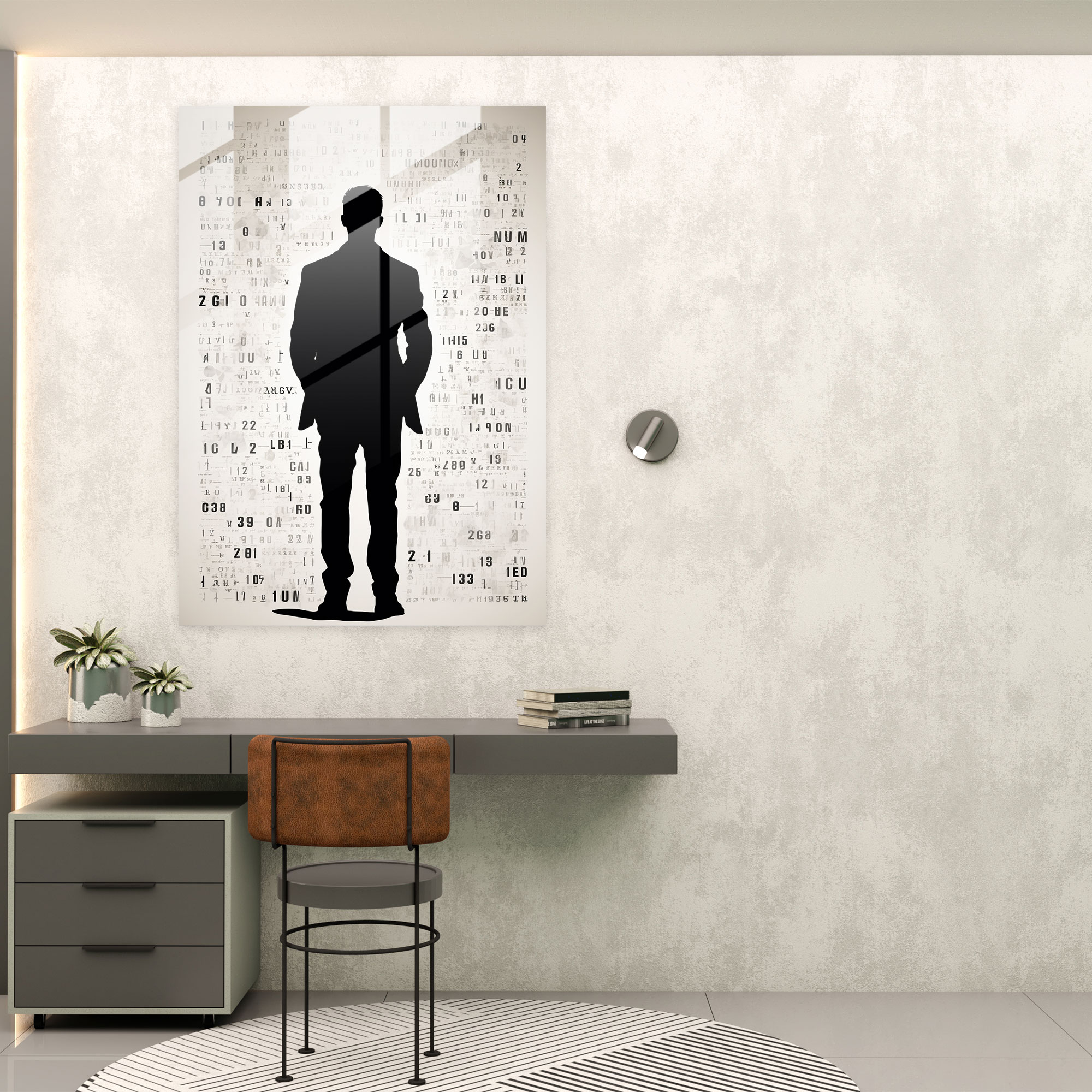 Oppenheimer Glass Print - Oppenheimer, Formulas, Glass Print, Minimalist Illustration