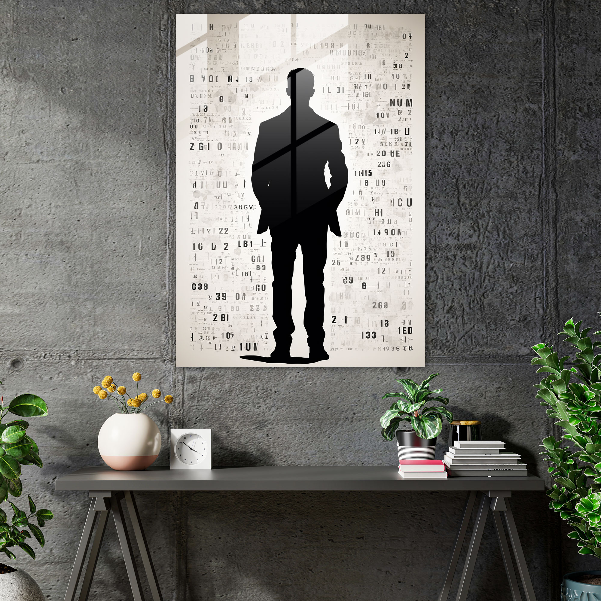 Oppenheimer Glass Print - Oppenheimer, Formulas, Glass Print, Minimalist Illustration