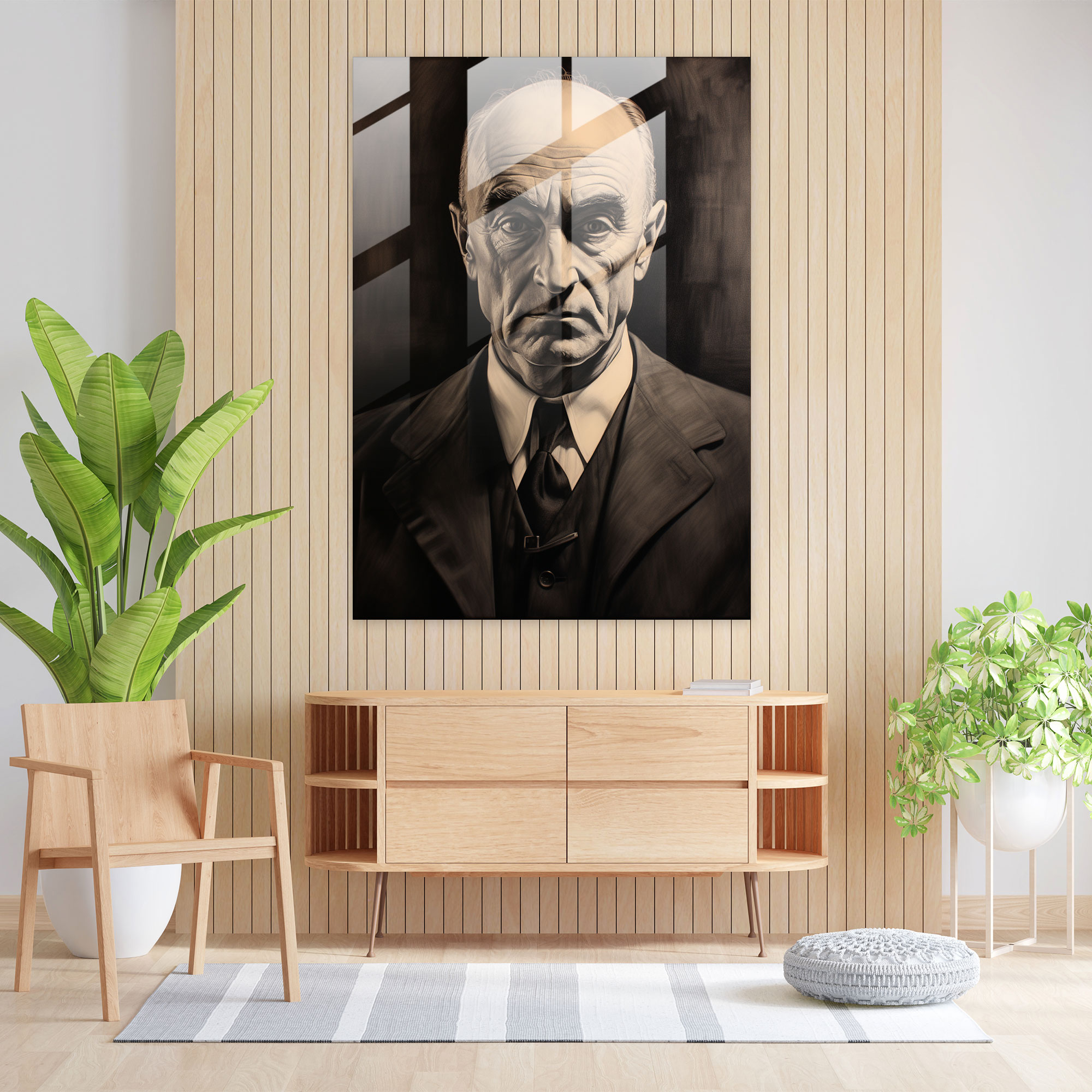 Oppenheimer Home Decoration - Oppenheimer, Intricate Shading, Glass Art, Wall Decoration