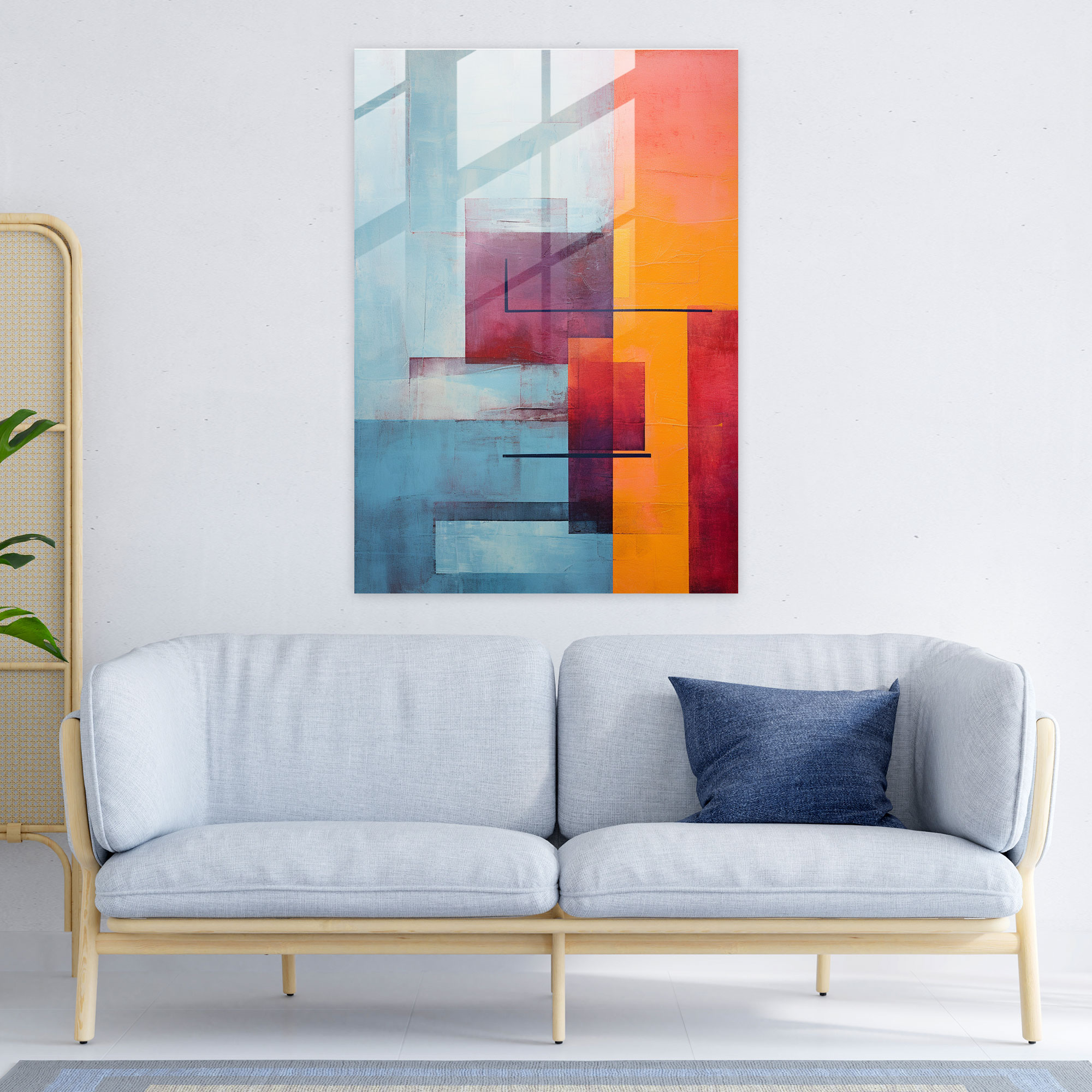 Oppenheimer Glass Print - Oppenheimer, Glass Wall Art, Inner Turmoil, Abstract