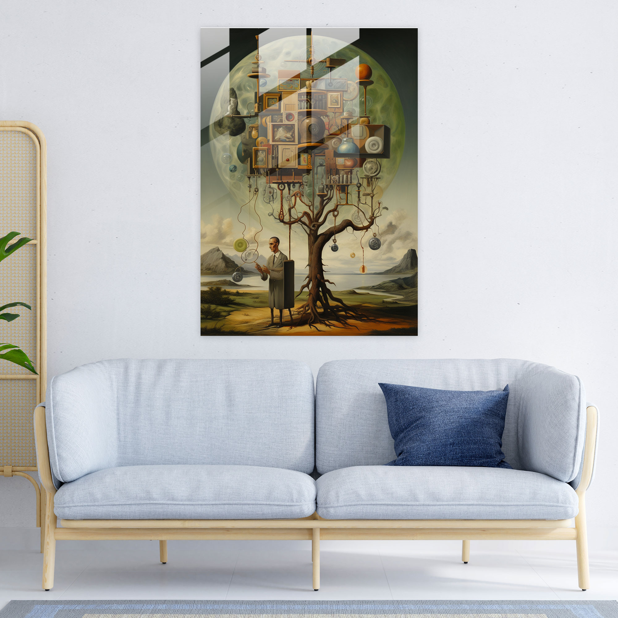 Oppenheimer Glass Wall Art - Oppenheimer, Wall Decoration, Home Decoration, Surrealistic