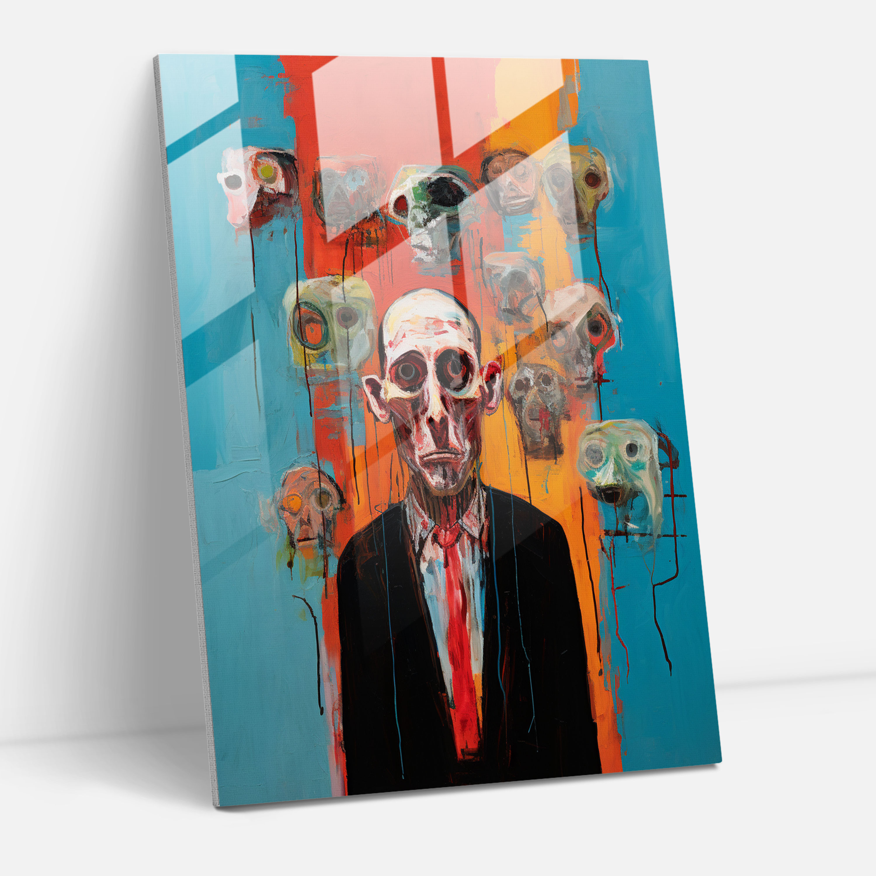 Oppenheimer Glass Art - Oppenheimer, Glass Wall Art, Transformative Journey, Emotional Intensity