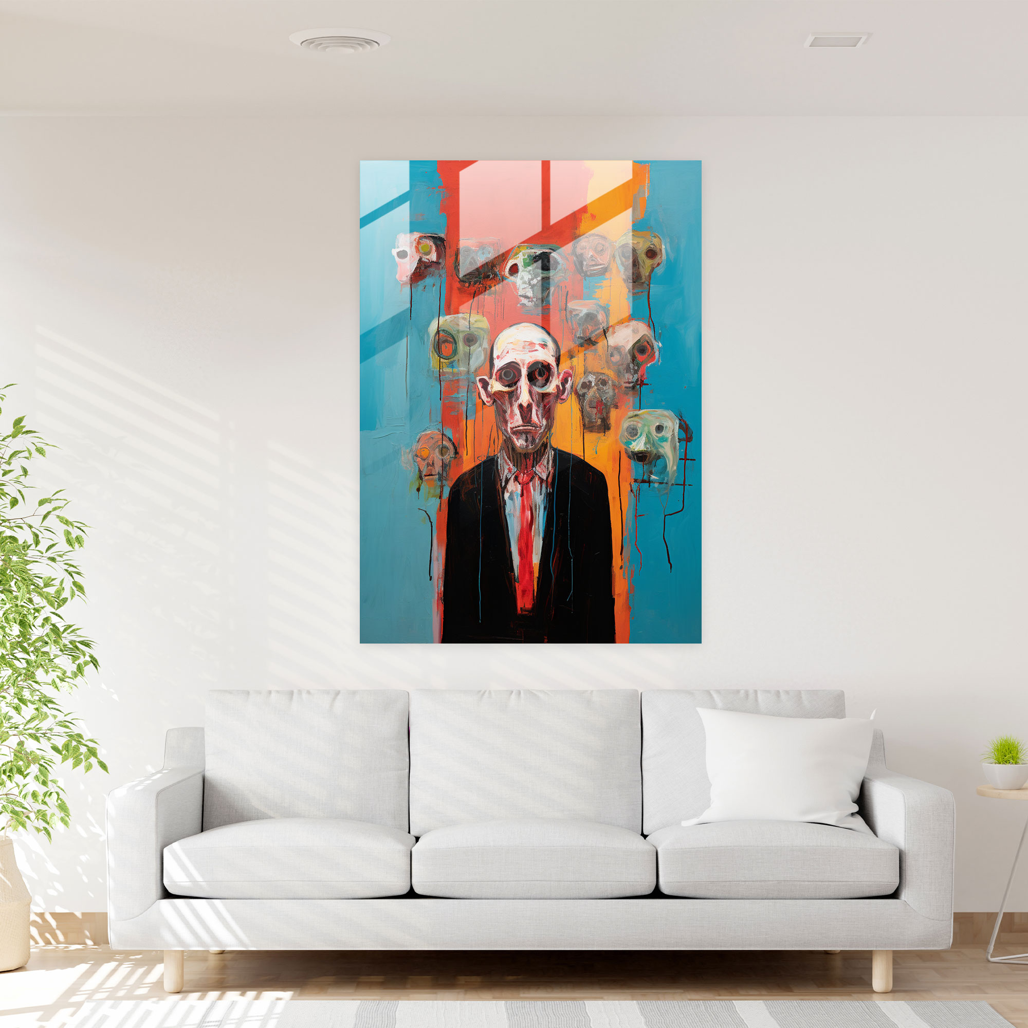 Oppenheimer Glass Art - Oppenheimer, Glass Wall Art, Transformative Journey, Emotional Intensity
