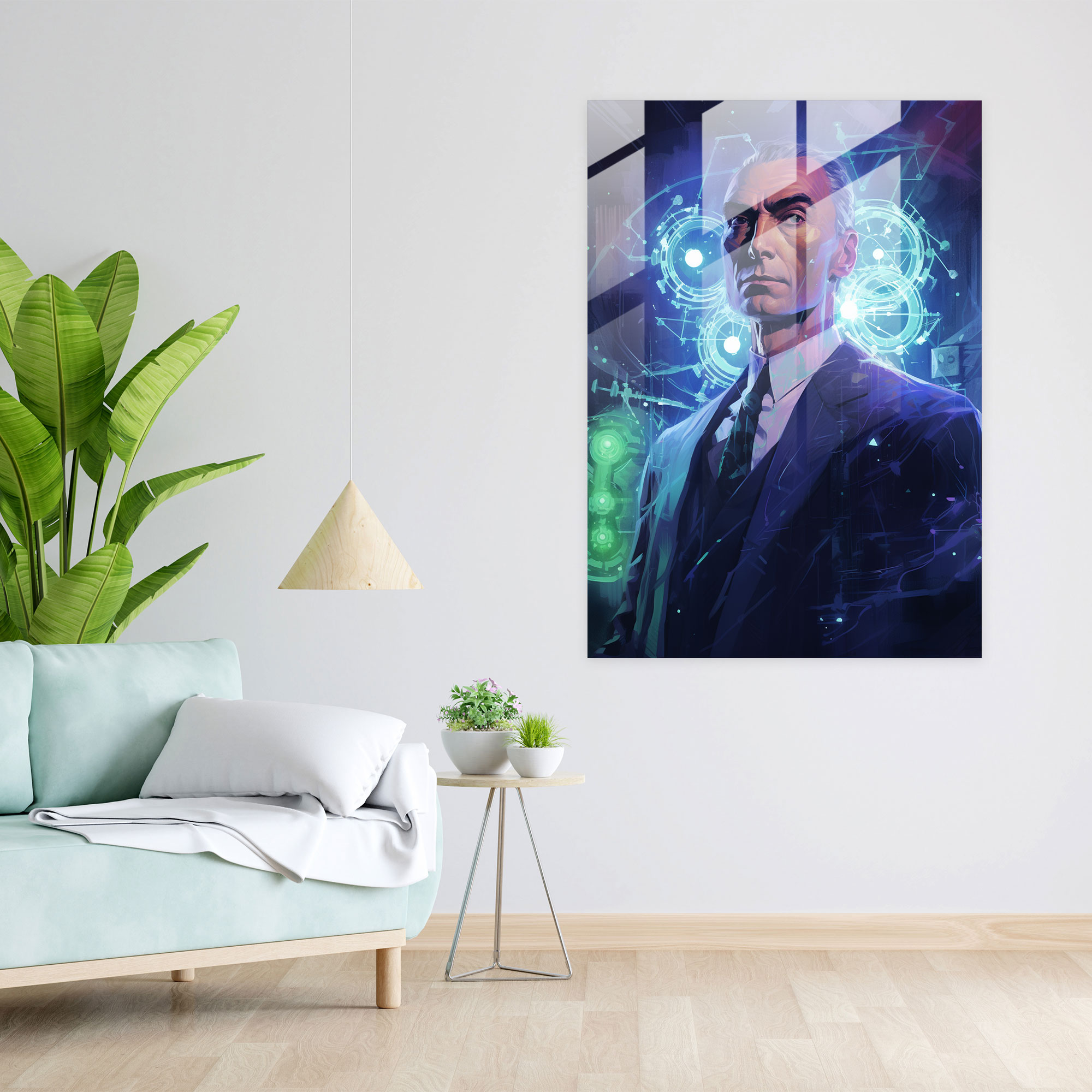 Futuristic Glass Print - Oppenheimer's Vision - Oppenheimer, Glass Art, Oppenheimer, Wall Decoration