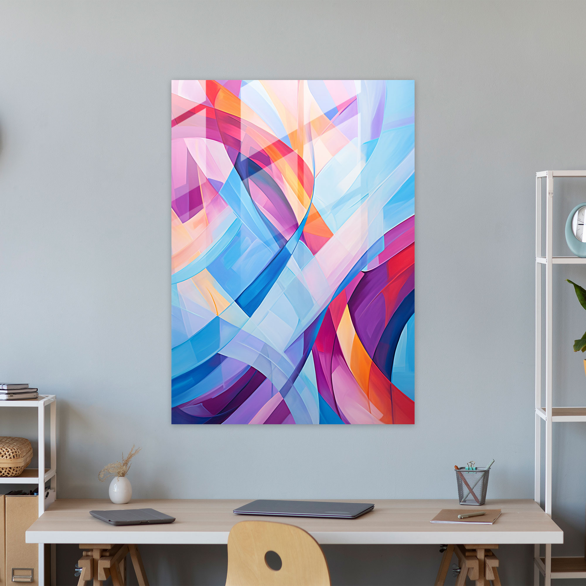 Oppenheimer Glass Print - Abstract Modern Art - Oppenheimer, Home Decoration, Dynamic Pattern, Abstract