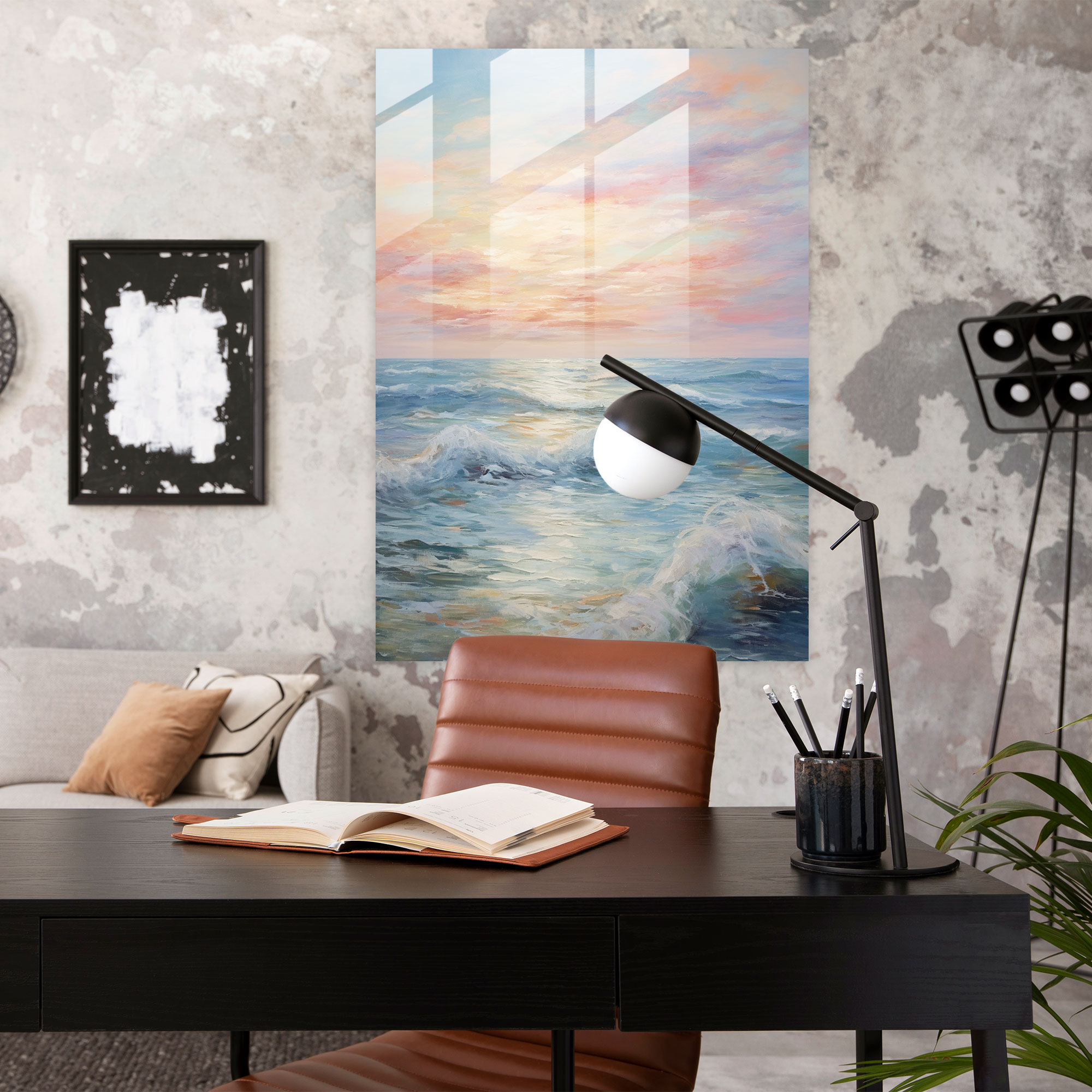 Oppenheimer Glass Print - Serene Seascape - Oppenheimer, Ocean, Glass Wall Art, Modern Art