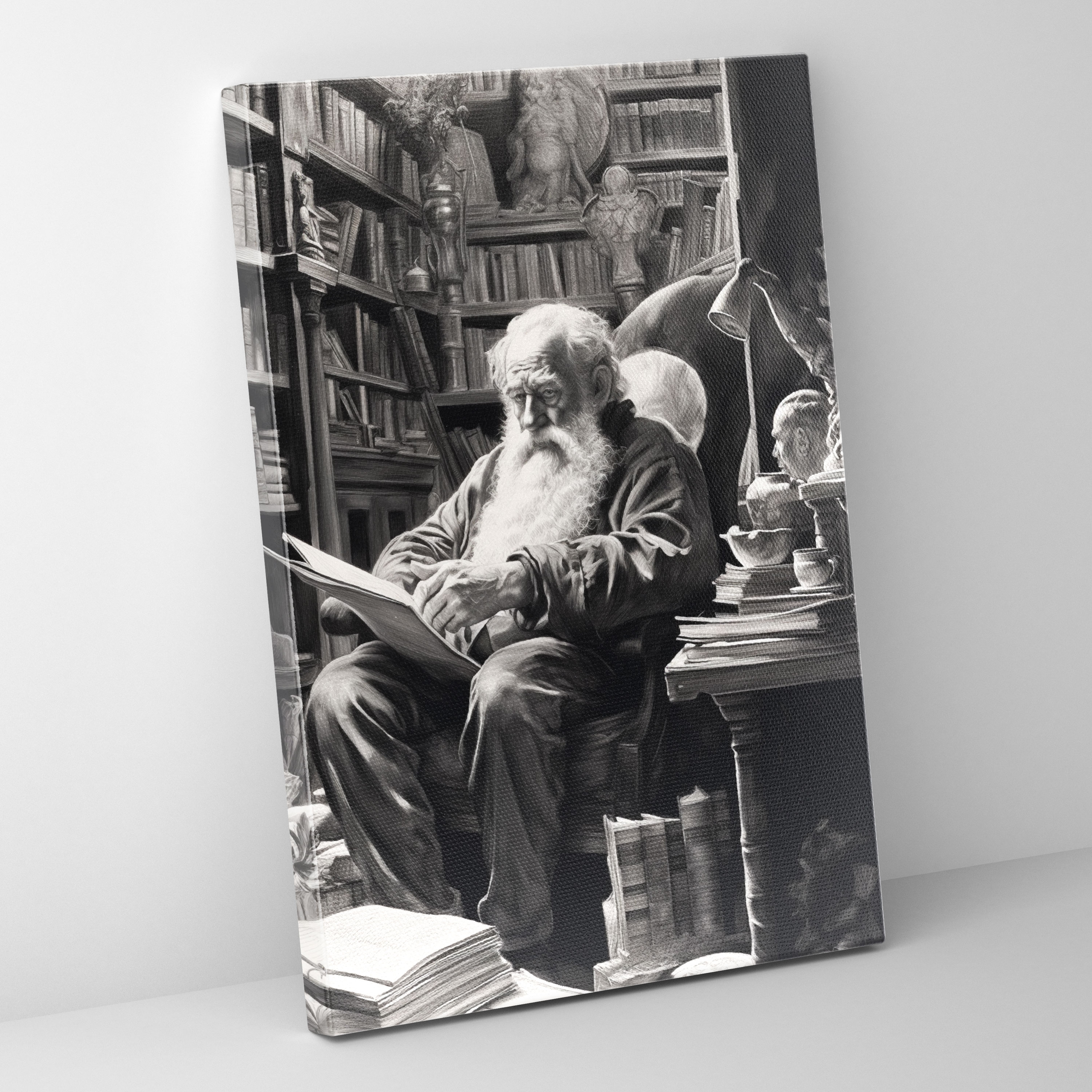 Old Peoples Canvas Print - Old Peoples, Old Peoples, Books, Wall Decoration