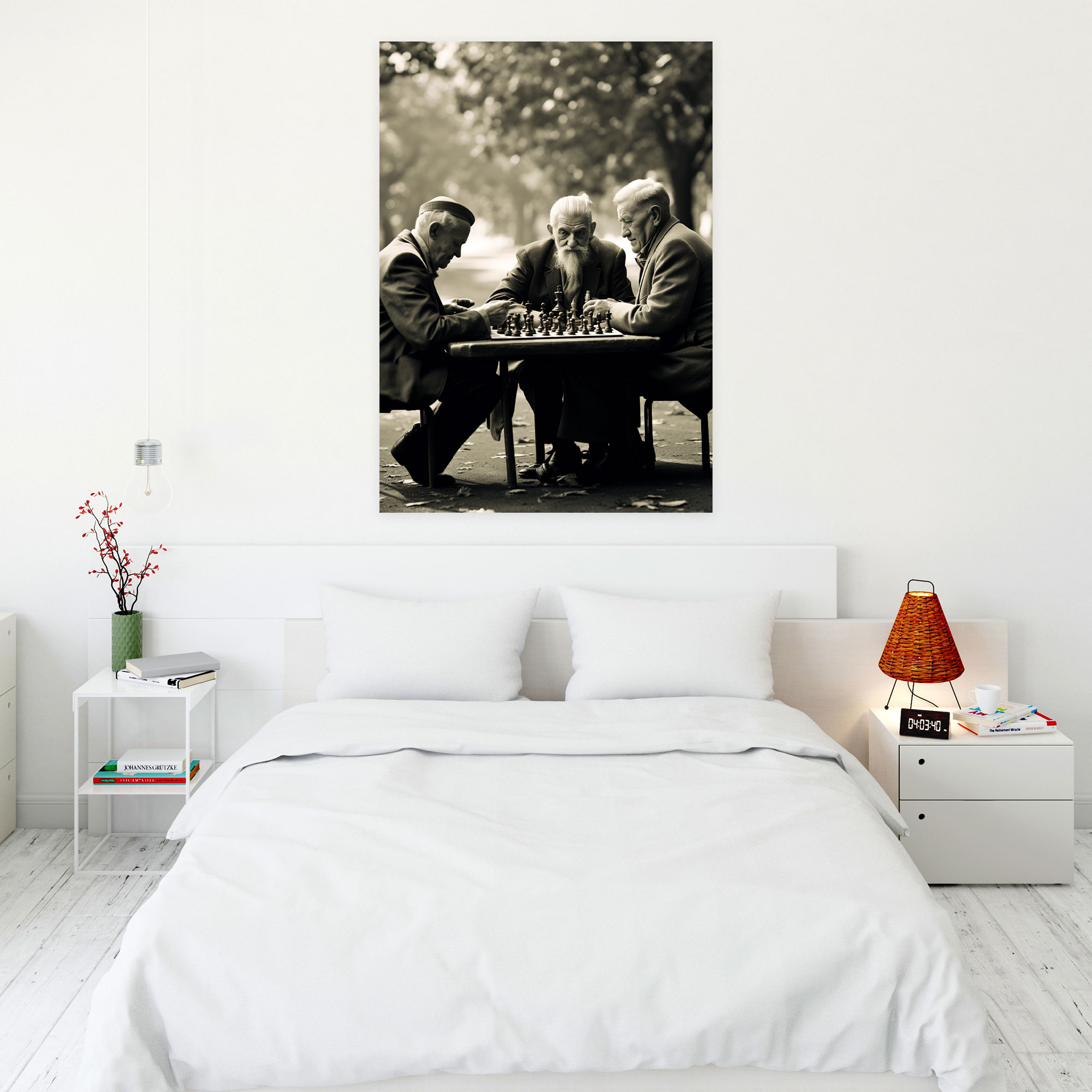Old Peoples Wall Art - Old Peoples, Old Peoples, Chess, Canvas
