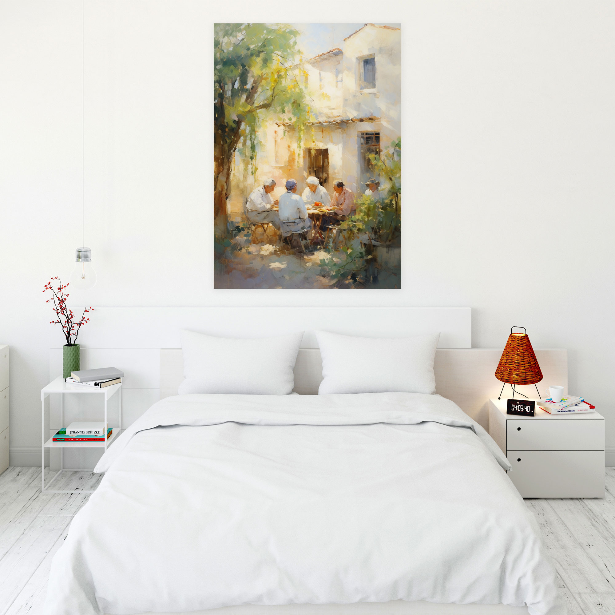 Old Peoples Wall Decoration - Old Peoples, Canvas Wall Art, Impressionist Style, Warmth