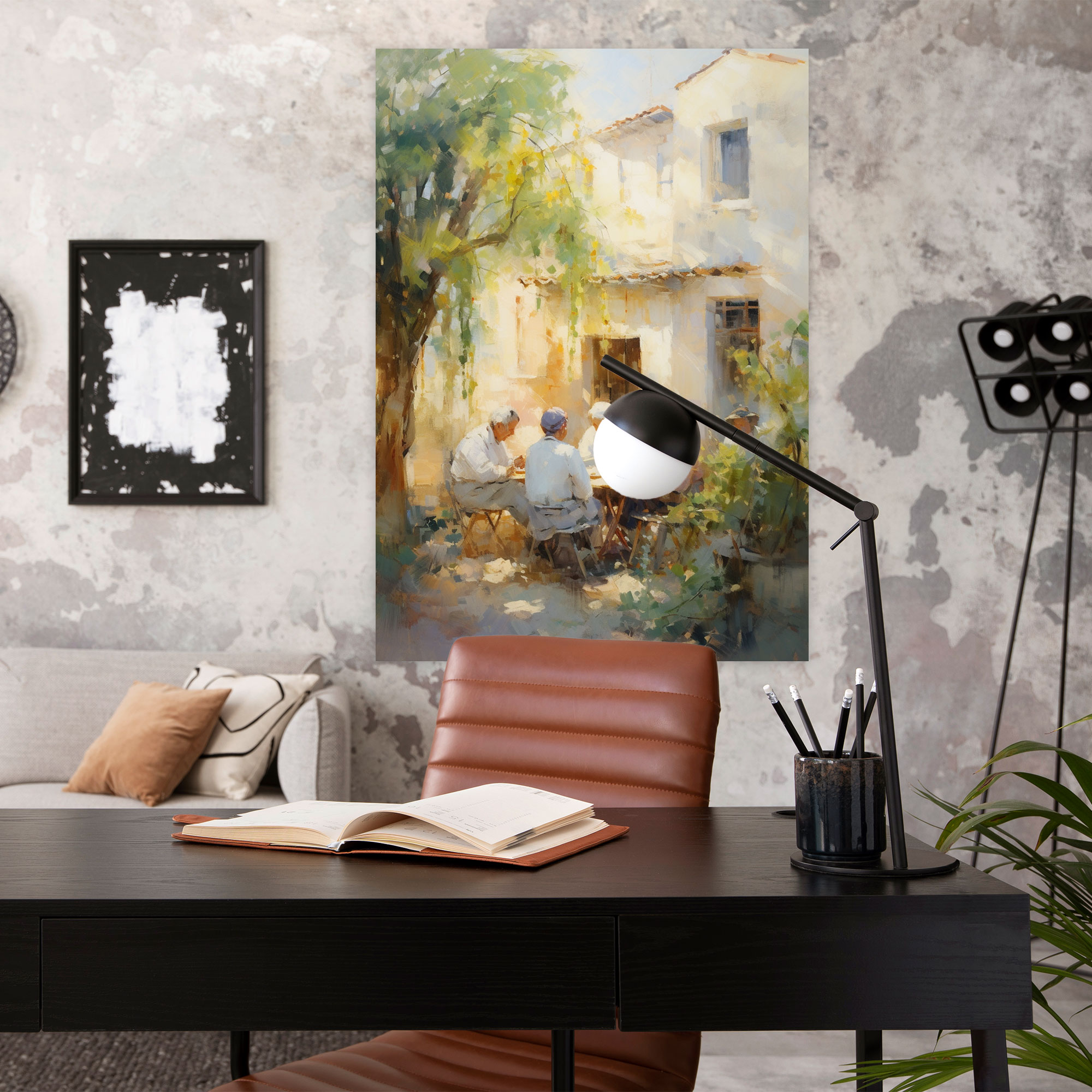 Old Peoples Wall Decoration - Old Peoples, Canvas Wall Art, Impressionist Style, Warmth