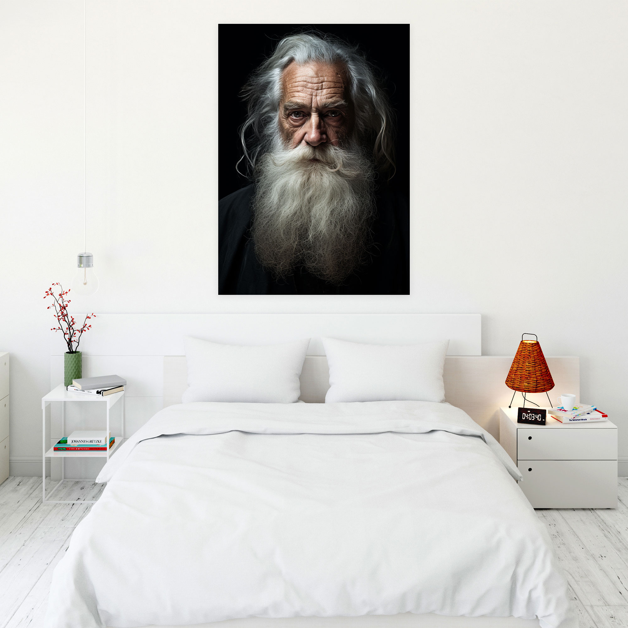 Old Peoples Canvas Print - Old Peoples, Photorealistic Portrait, Wall Art, Canvas Wall Art