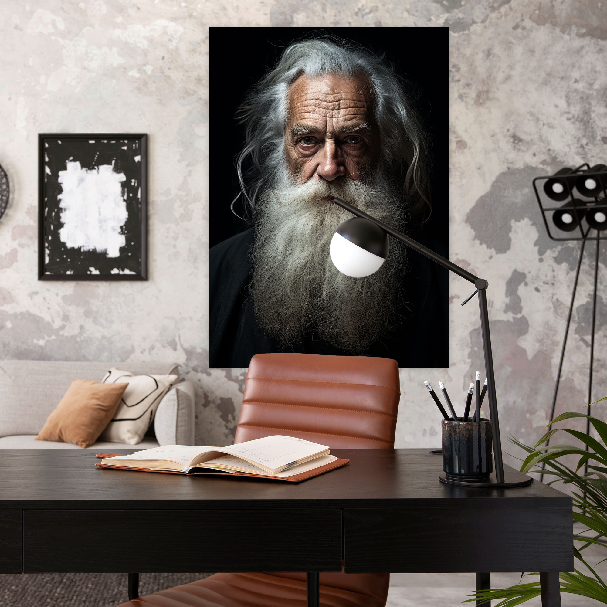 Old Peoples Canvas Print - Old Peoples, Photorealistic Portrait, Wall Art, Canvas Wall Art