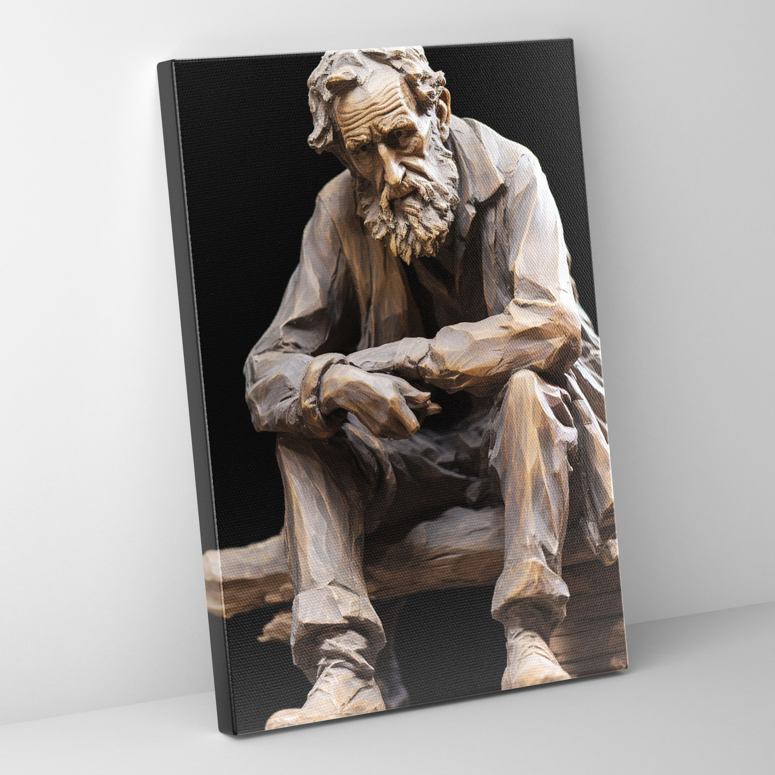Old Peoples Canvas Print - Old Peoples, Canvas Wall Art, Bench, Old Man