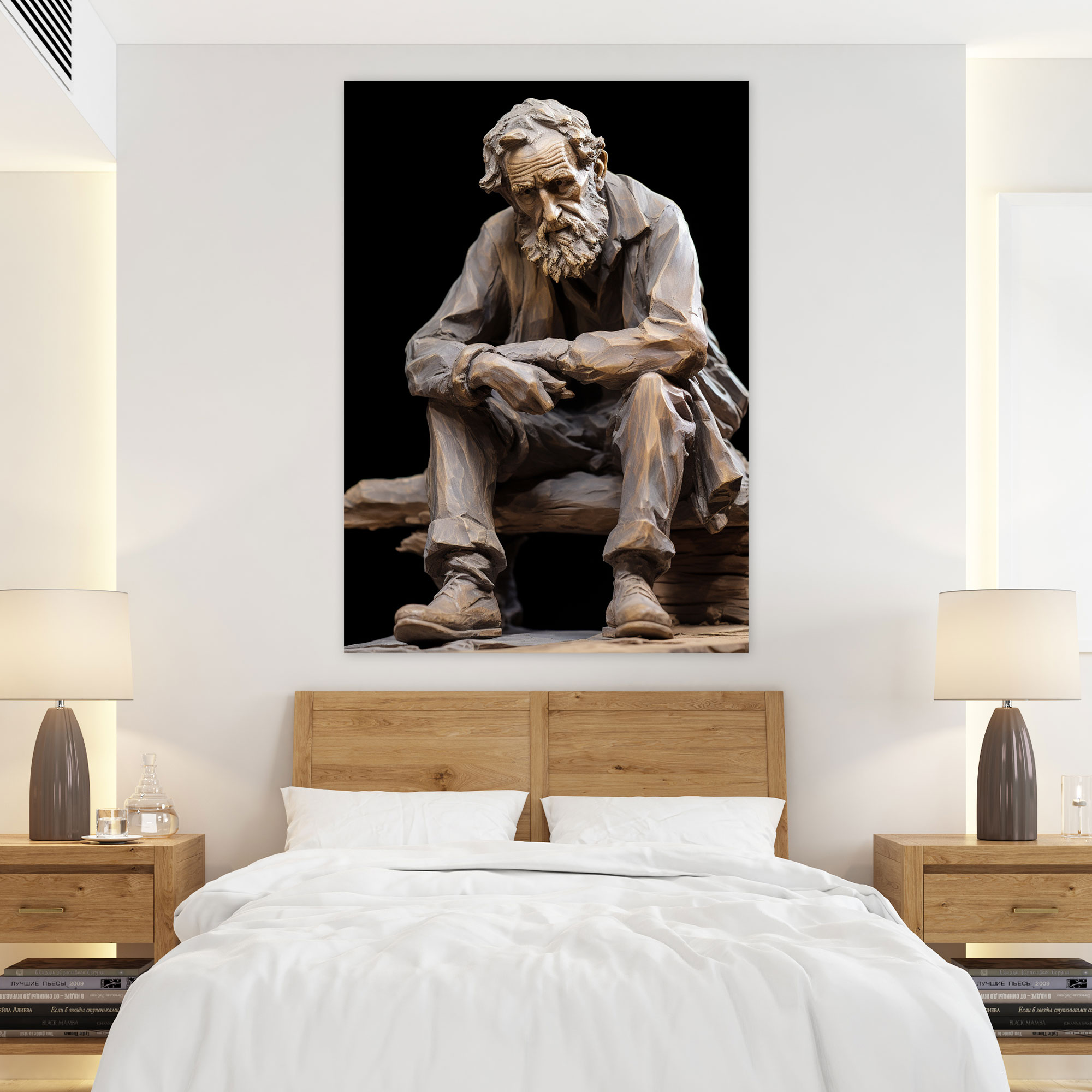 Old Peoples Canvas Print - Old Peoples, Canvas Wall Art, Bench, Old Man