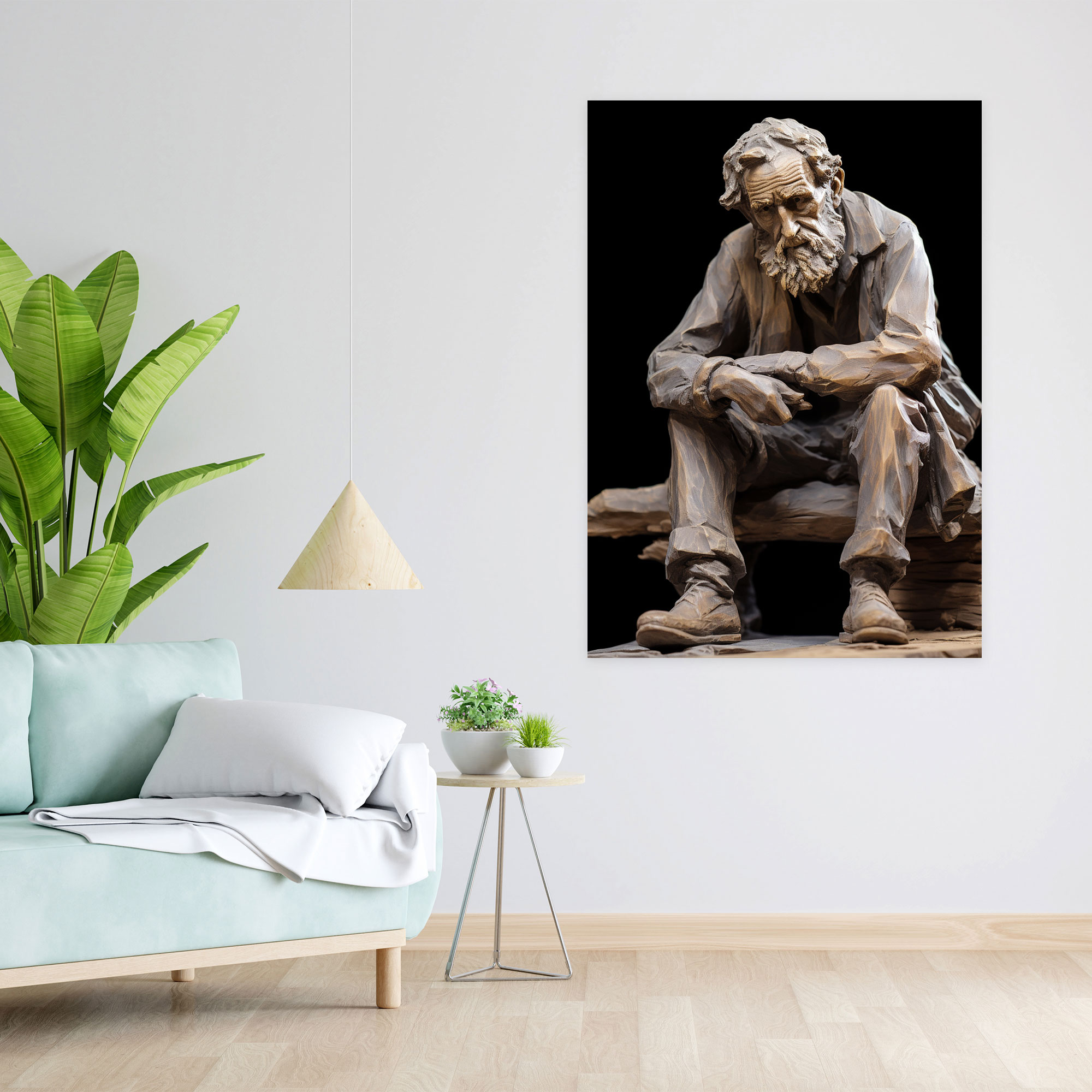 Old Peoples Canvas Print - Old Peoples, Canvas Wall Art, Bench, Old Man