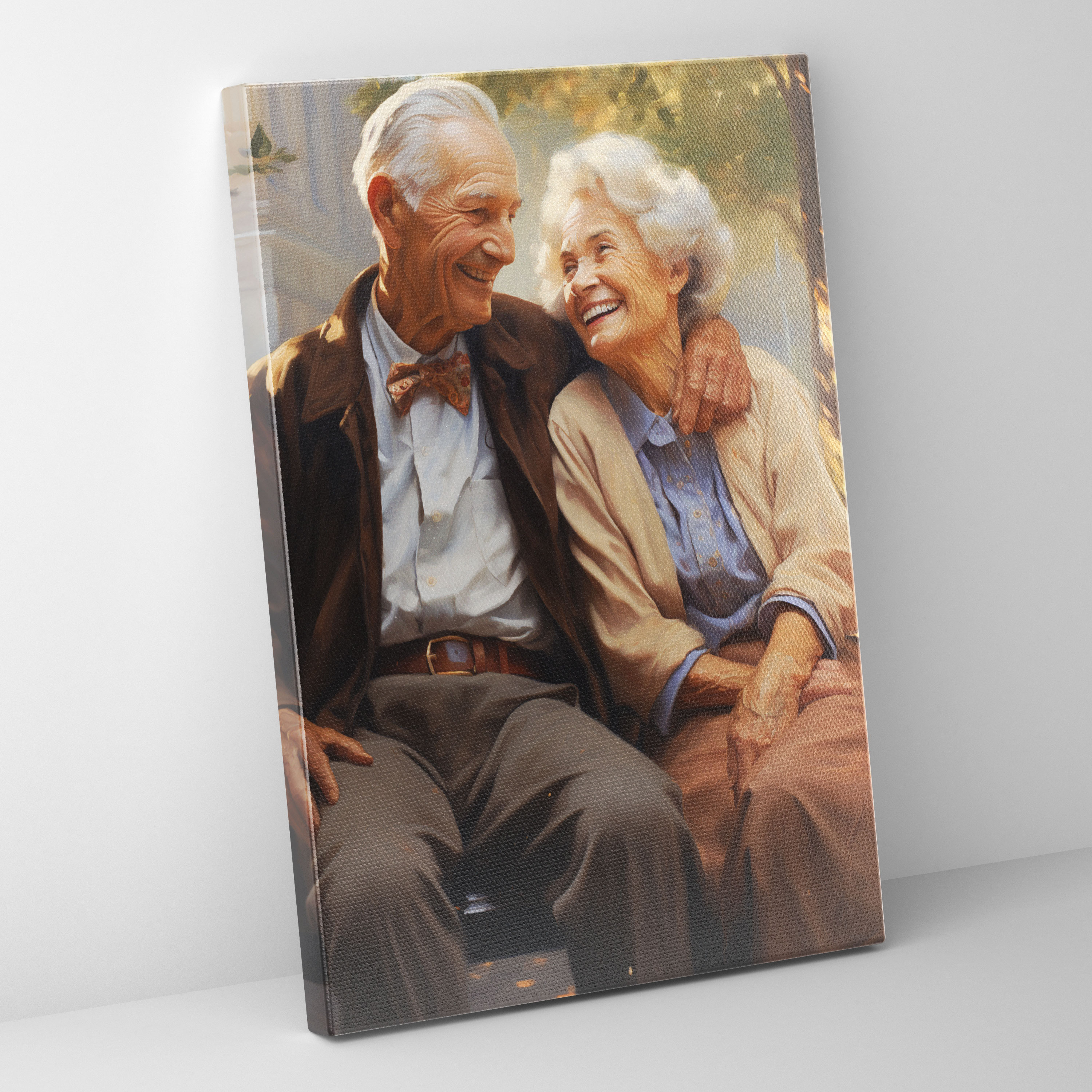Old Peoples Canvas Print - Old Peoples, Canvas, Wisdom, Park Bench