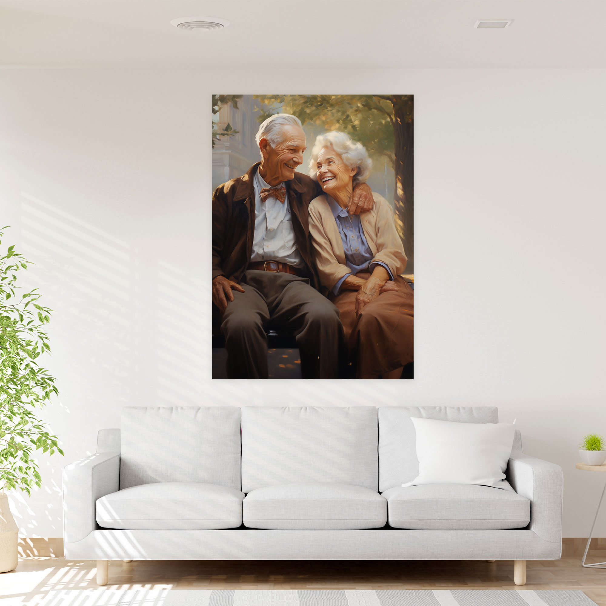 Old Peoples Canvas Print - Old Peoples, Canvas, Wisdom, Park Bench