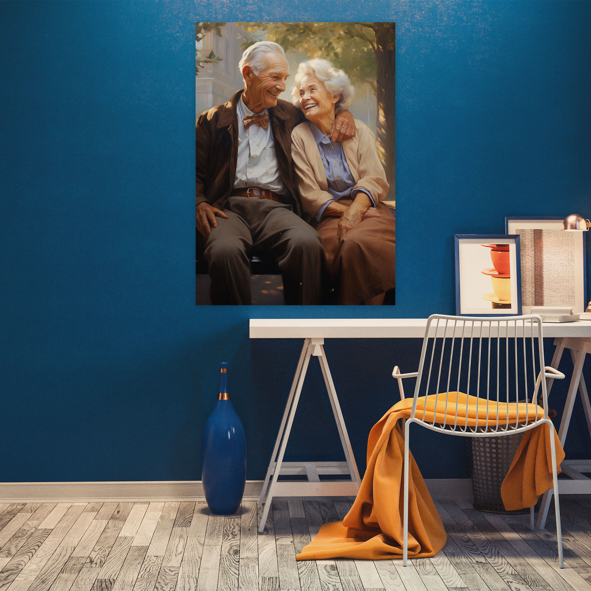 Old Peoples Canvas Print - Old Peoples, Canvas, Wisdom, Park Bench