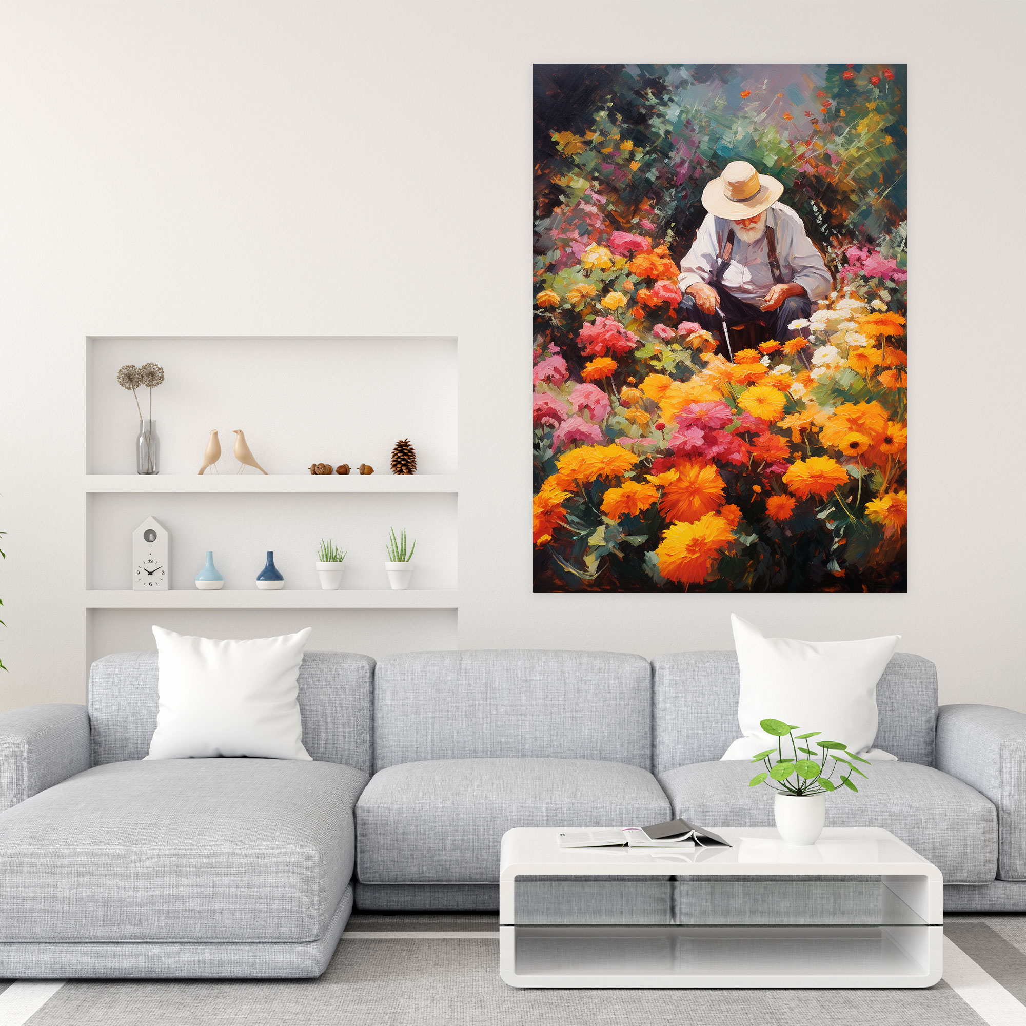 Old Peoples Canvas Print - Old Peoples, Wall Art, Blooming Flowers, Home Decoration