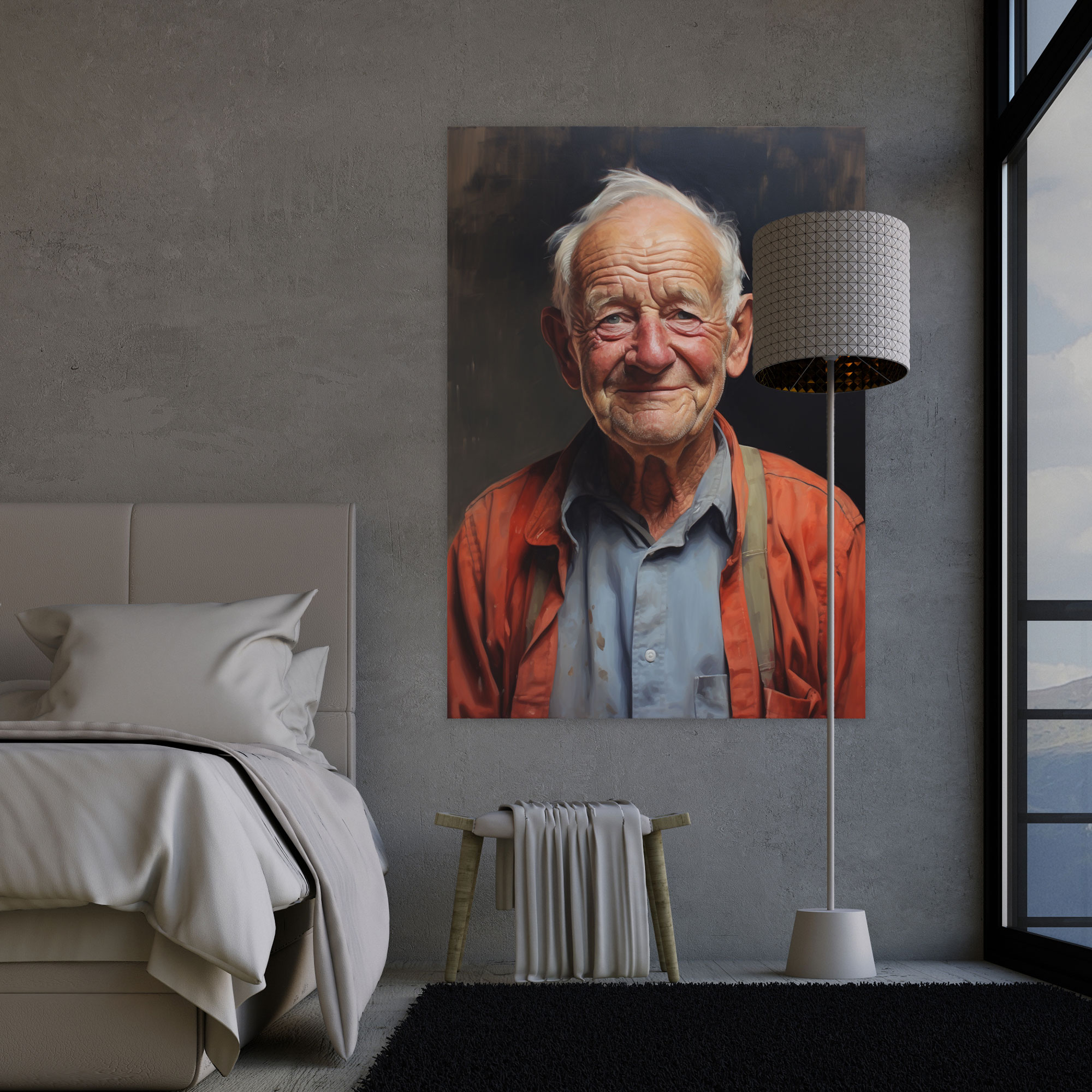 Old Peoples Canvas Print - Old Peoples, Home Decoration, Realistic Portrait, Wisdom