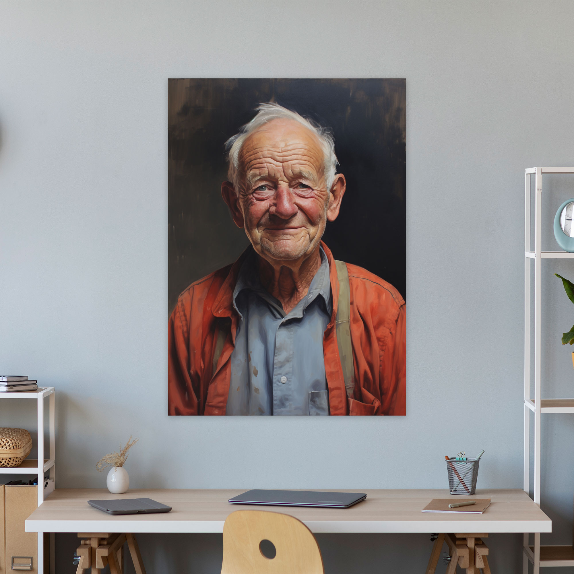 Old Peoples Canvas Print - Old Peoples, Home Decoration, Realistic Portrait, Wisdom