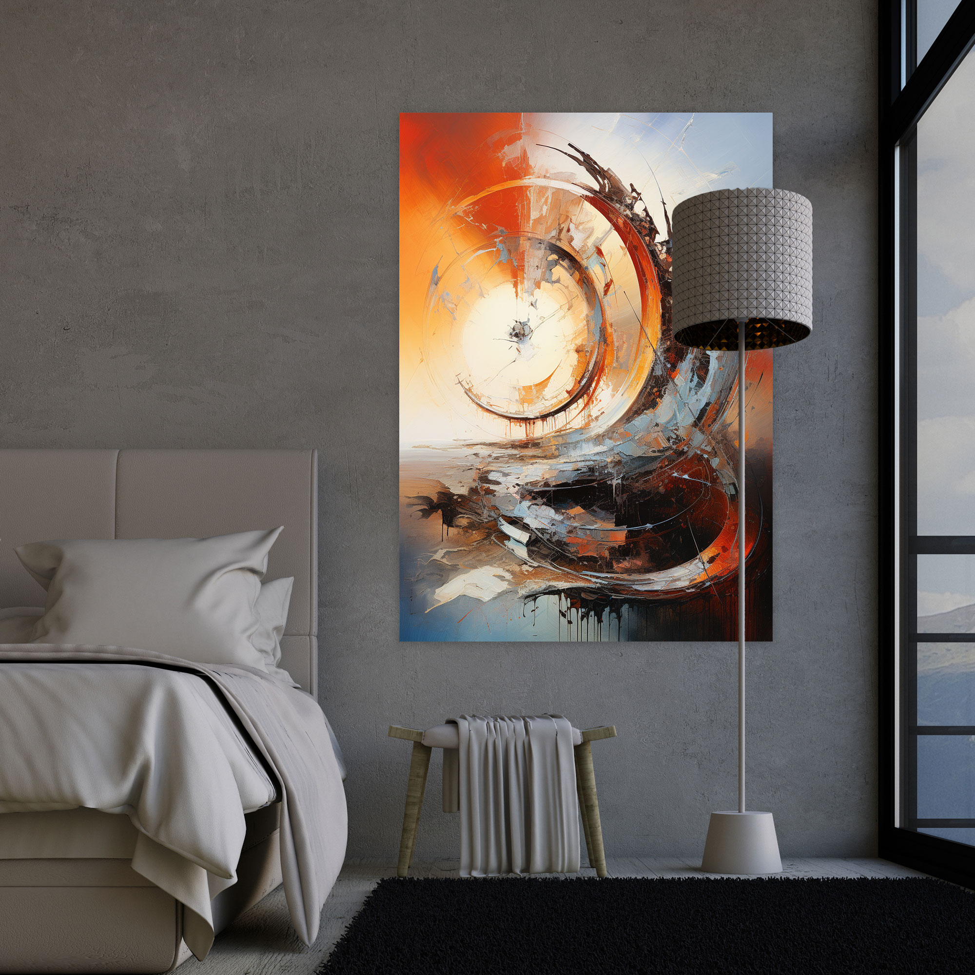 Old Peoples Wall Art - Old Peoples, Swirling Composition, Elegance, Aging Process