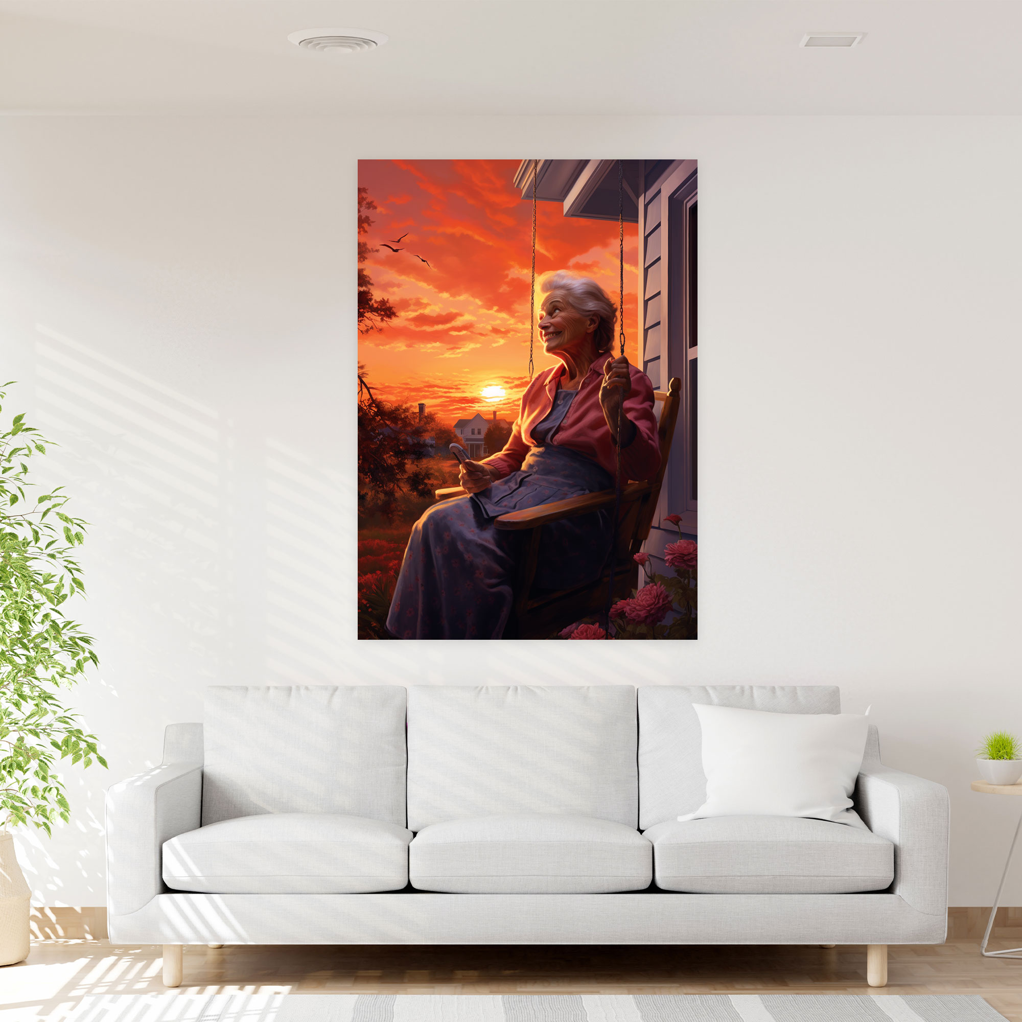 Old Peoples Wall Art - Old Peoples, Warmth, Old Peoples, Vivid Sunset