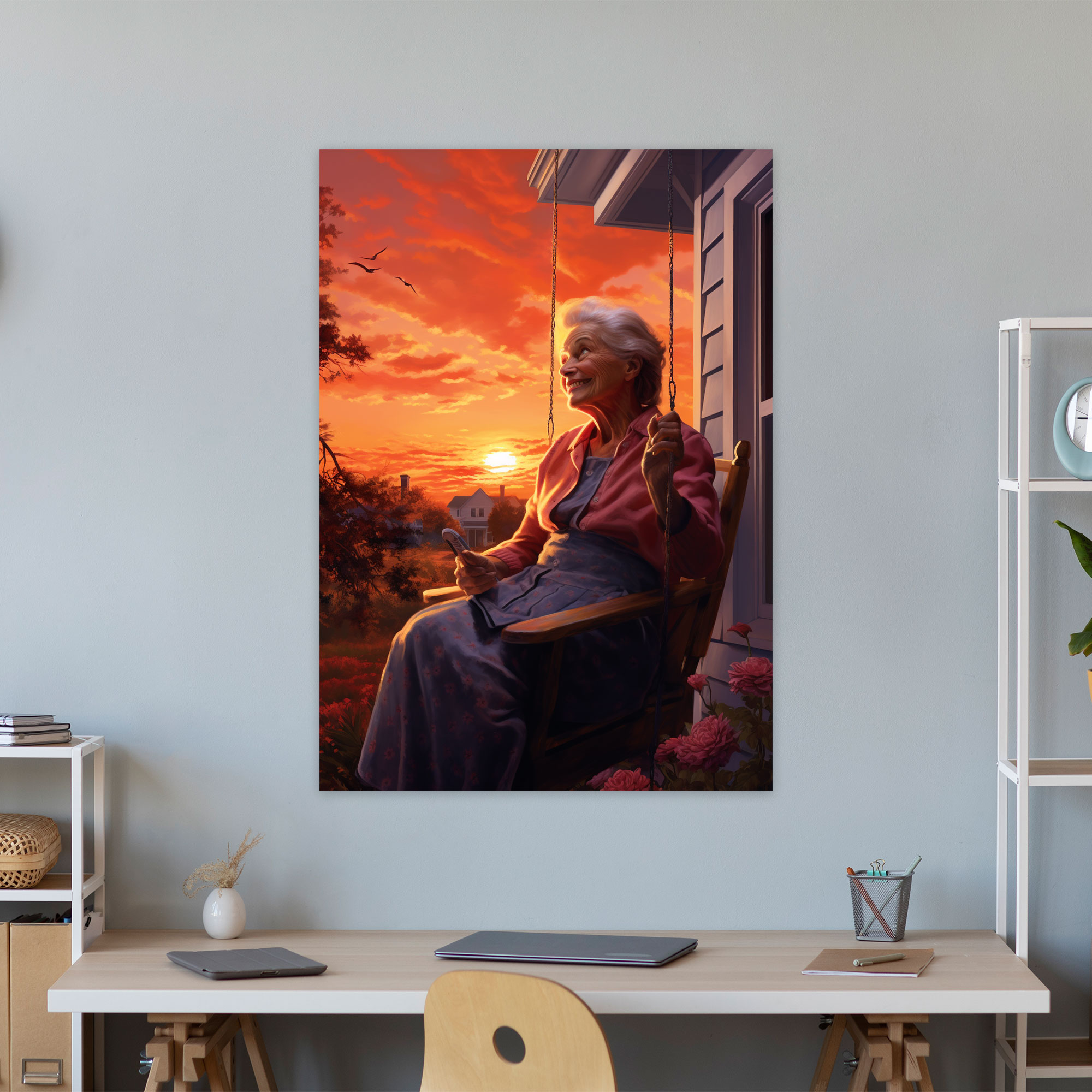 Old Peoples Wall Art - Old Peoples, Warmth, Old Peoples, Vivid Sunset