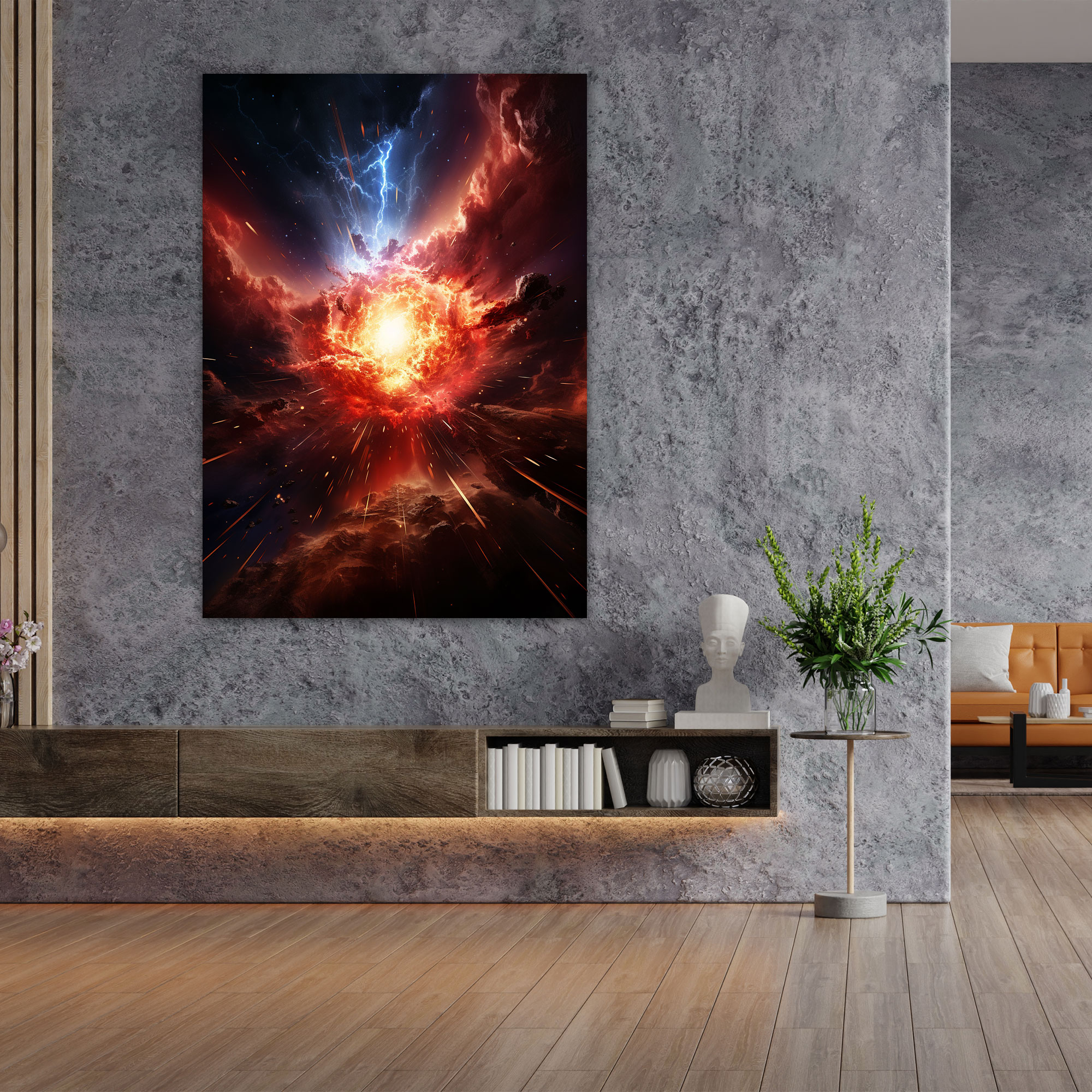Oppenheimer Celestial Wall Art - Oppenheimer, Canvas Wall Art, Modern Digital Artwork, Wall Decoration